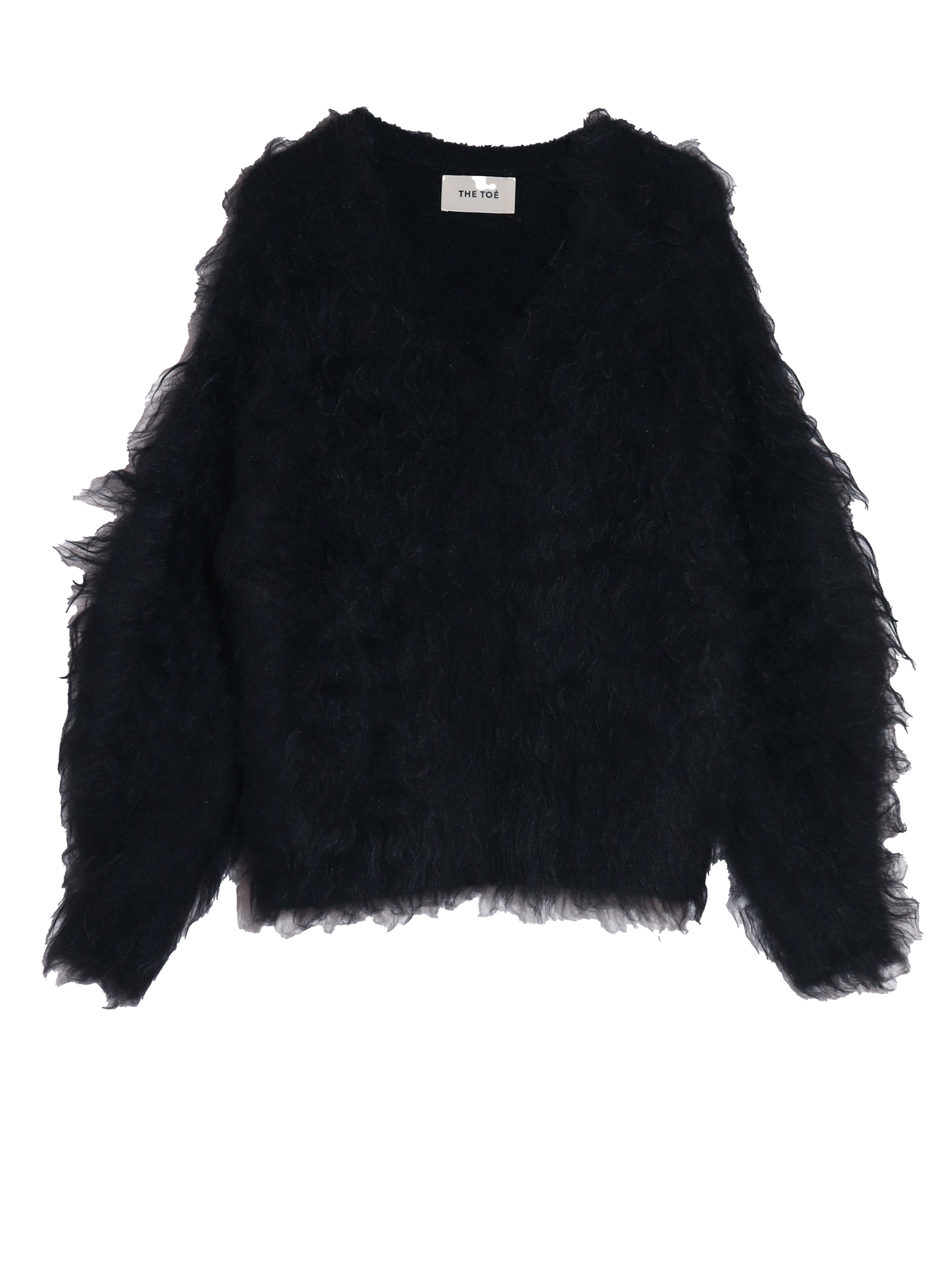 Pigalle shaggy Vneck knit
