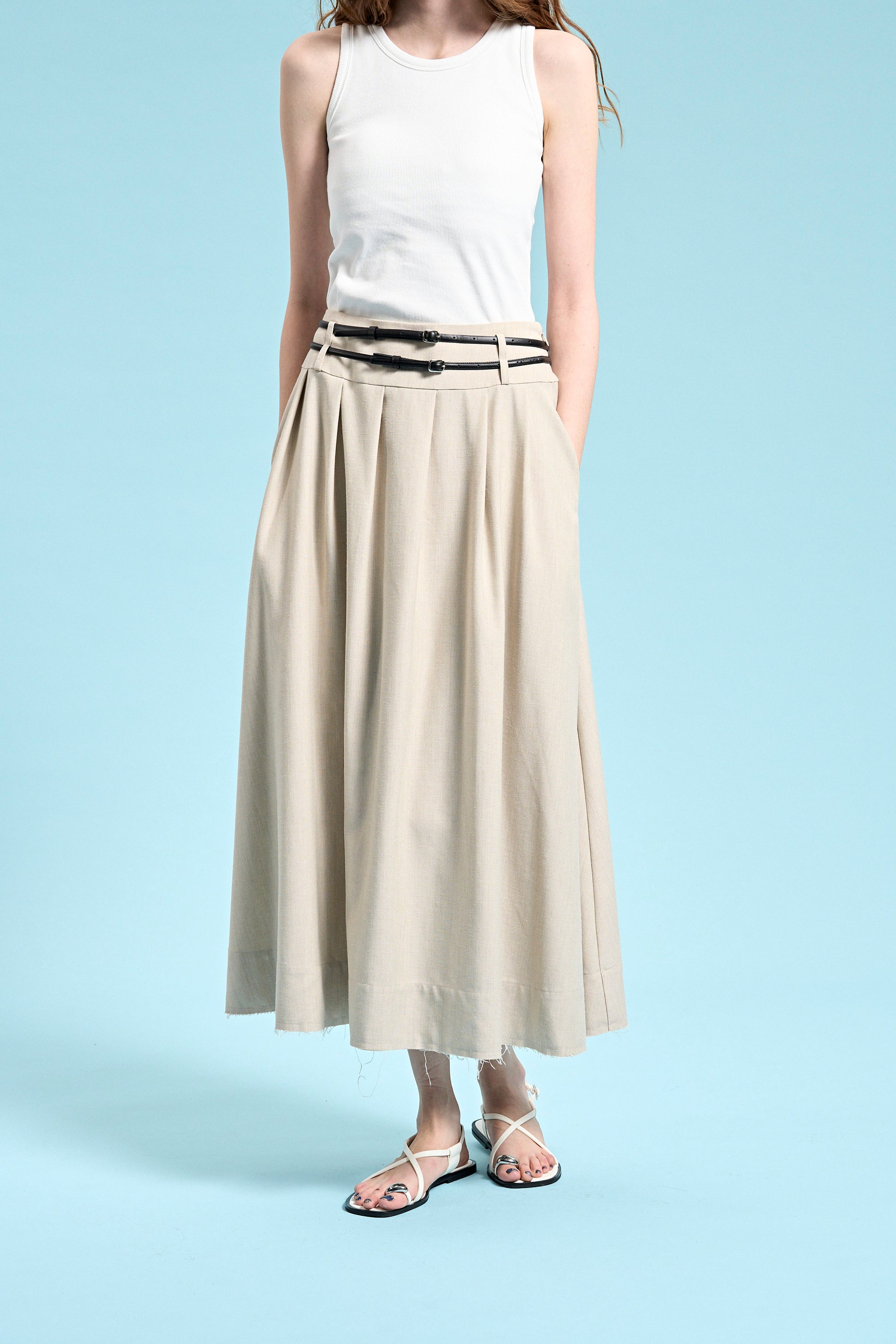 Patmos Linen Skirt