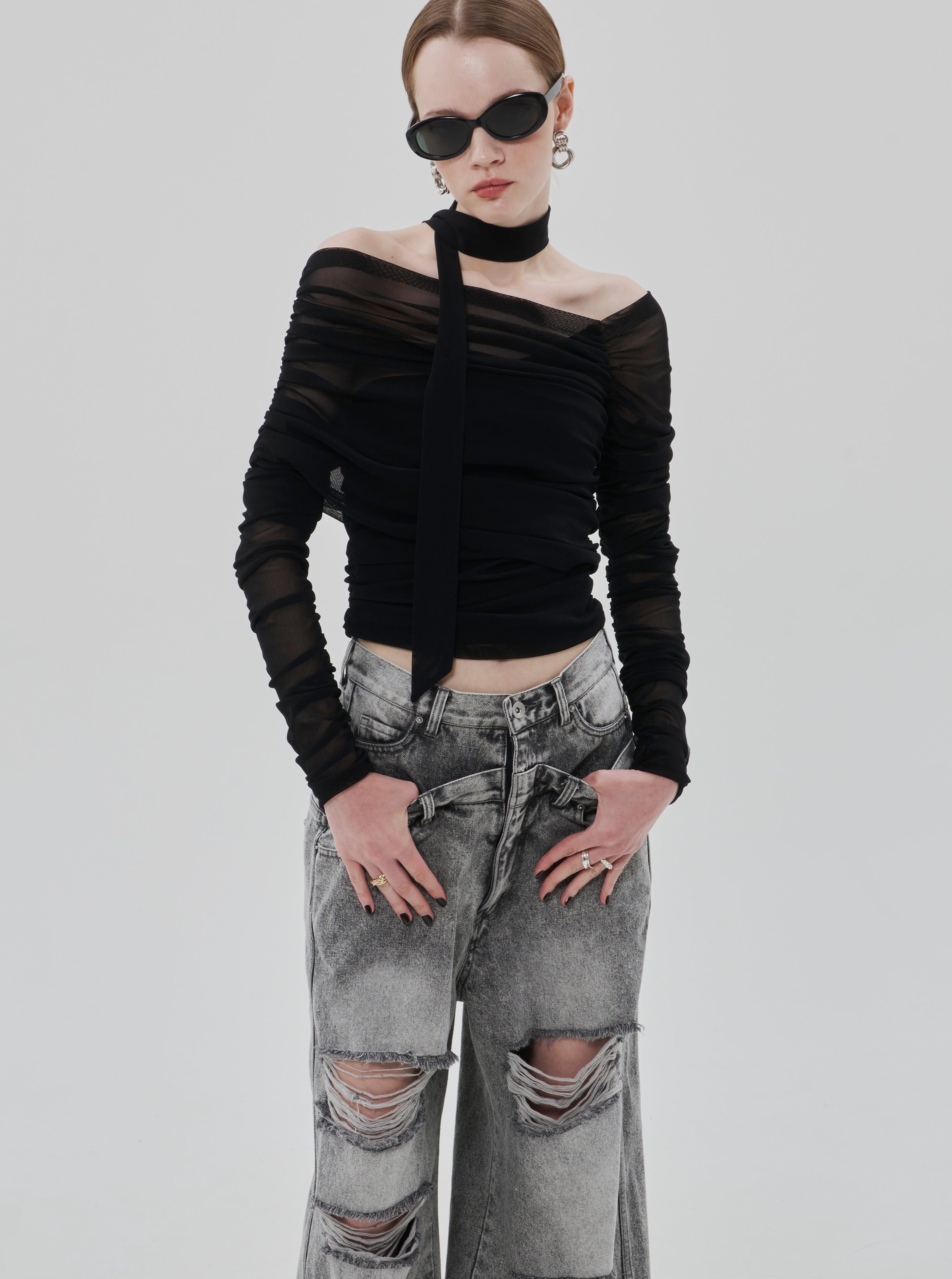 Lexington Double Belt Denim Pants