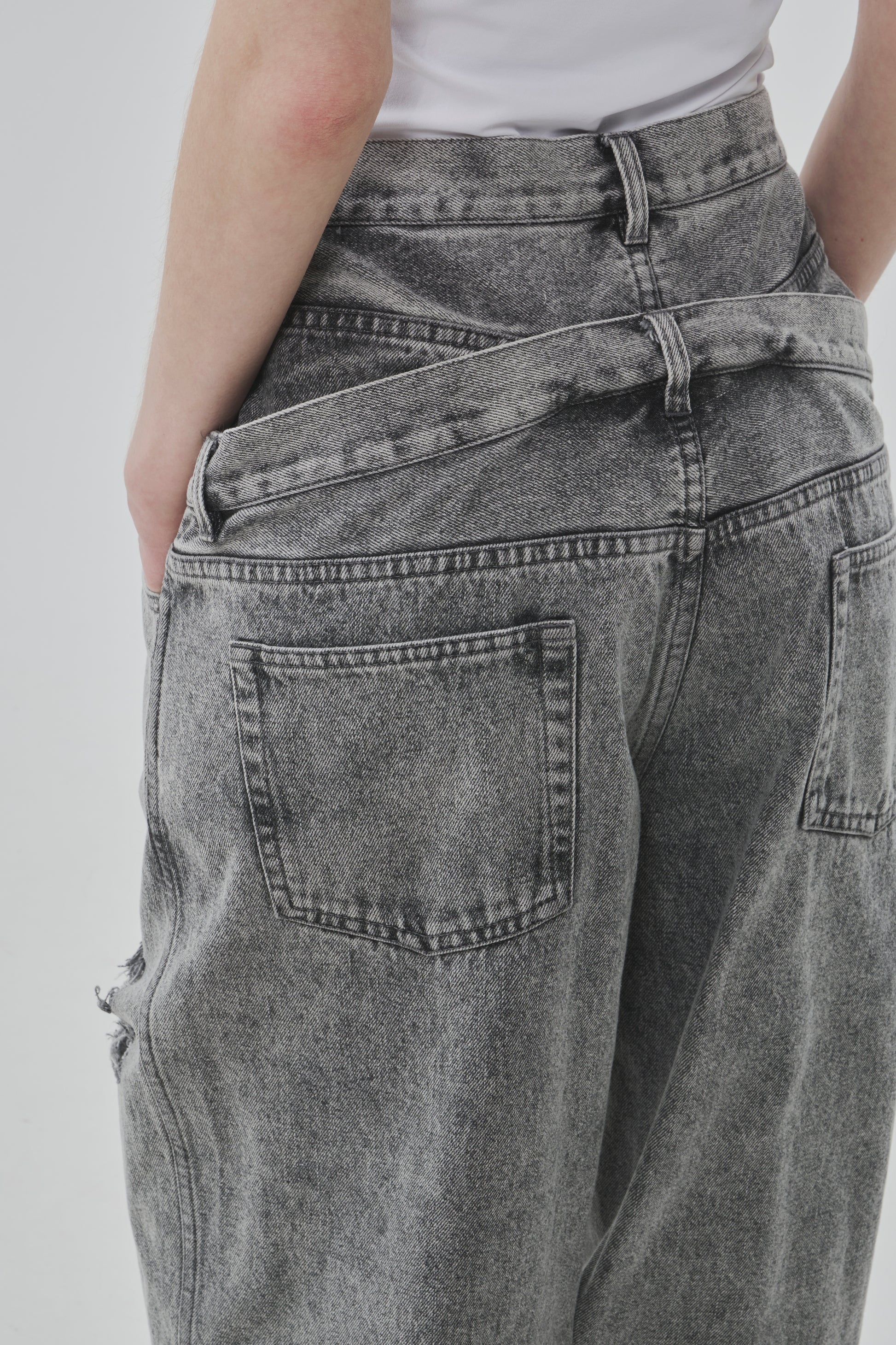Lexington Double Belt Denim Pants