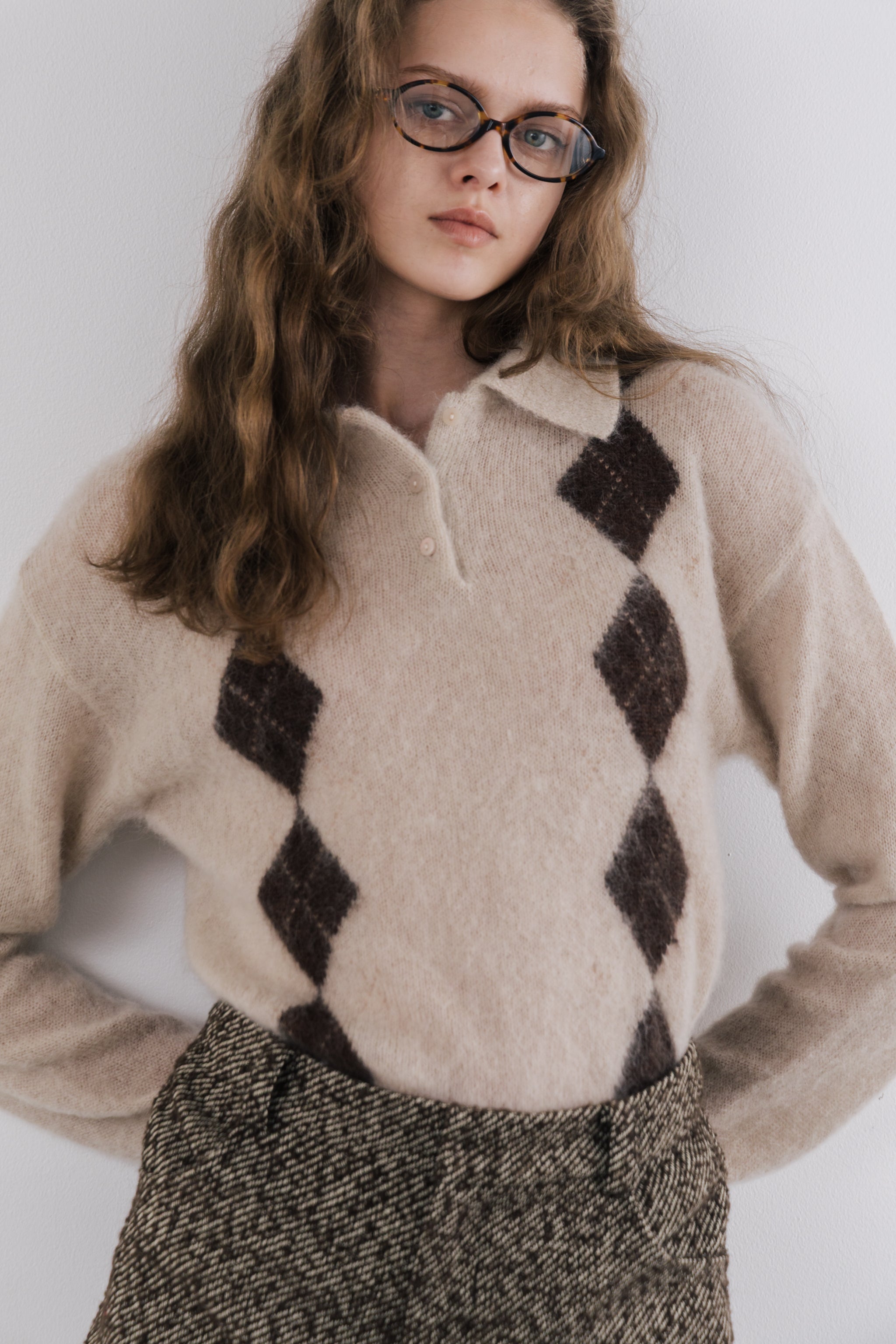 Marien Argyle Knit