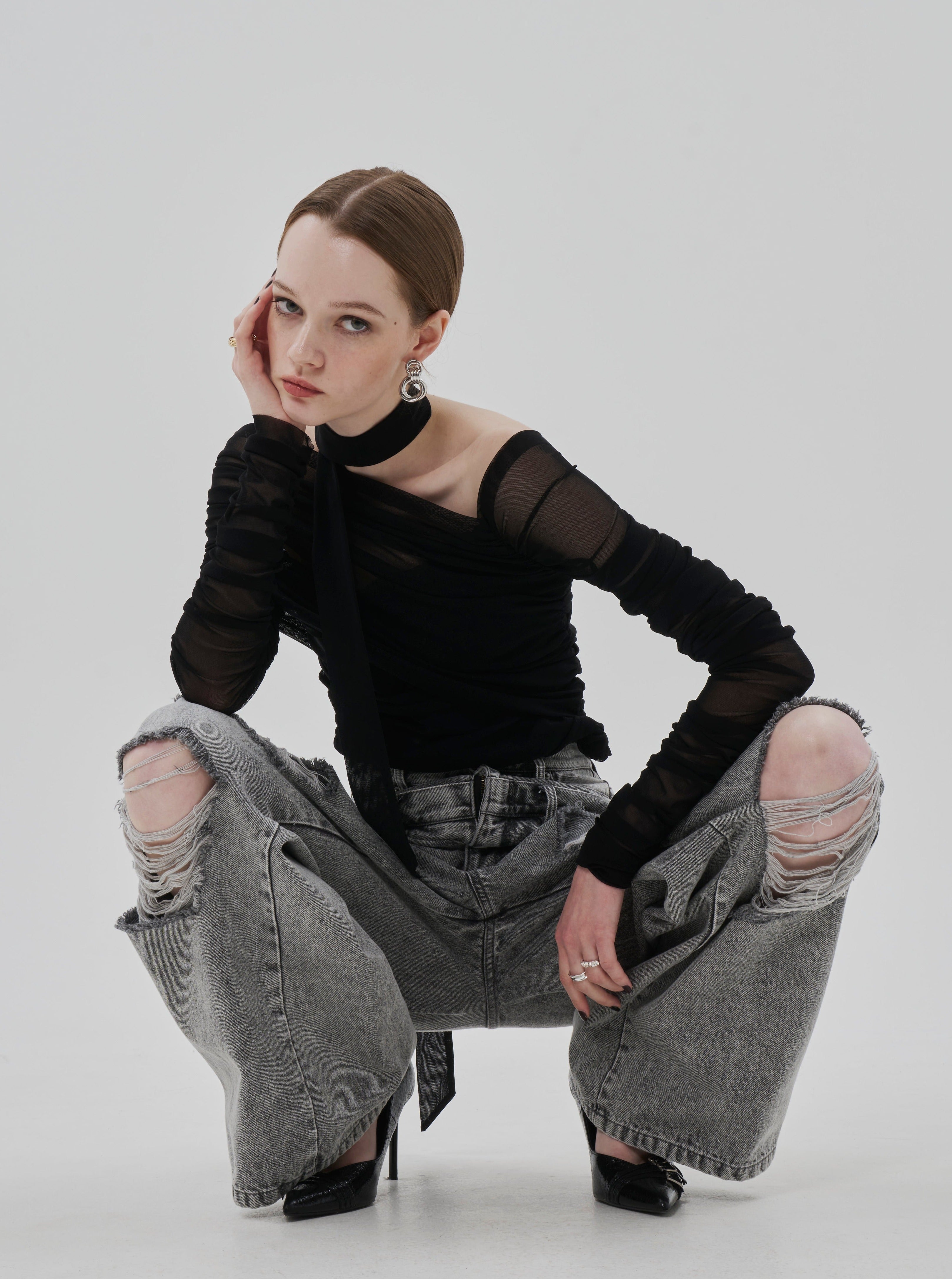 Lexington Double Belt Denim Pants
