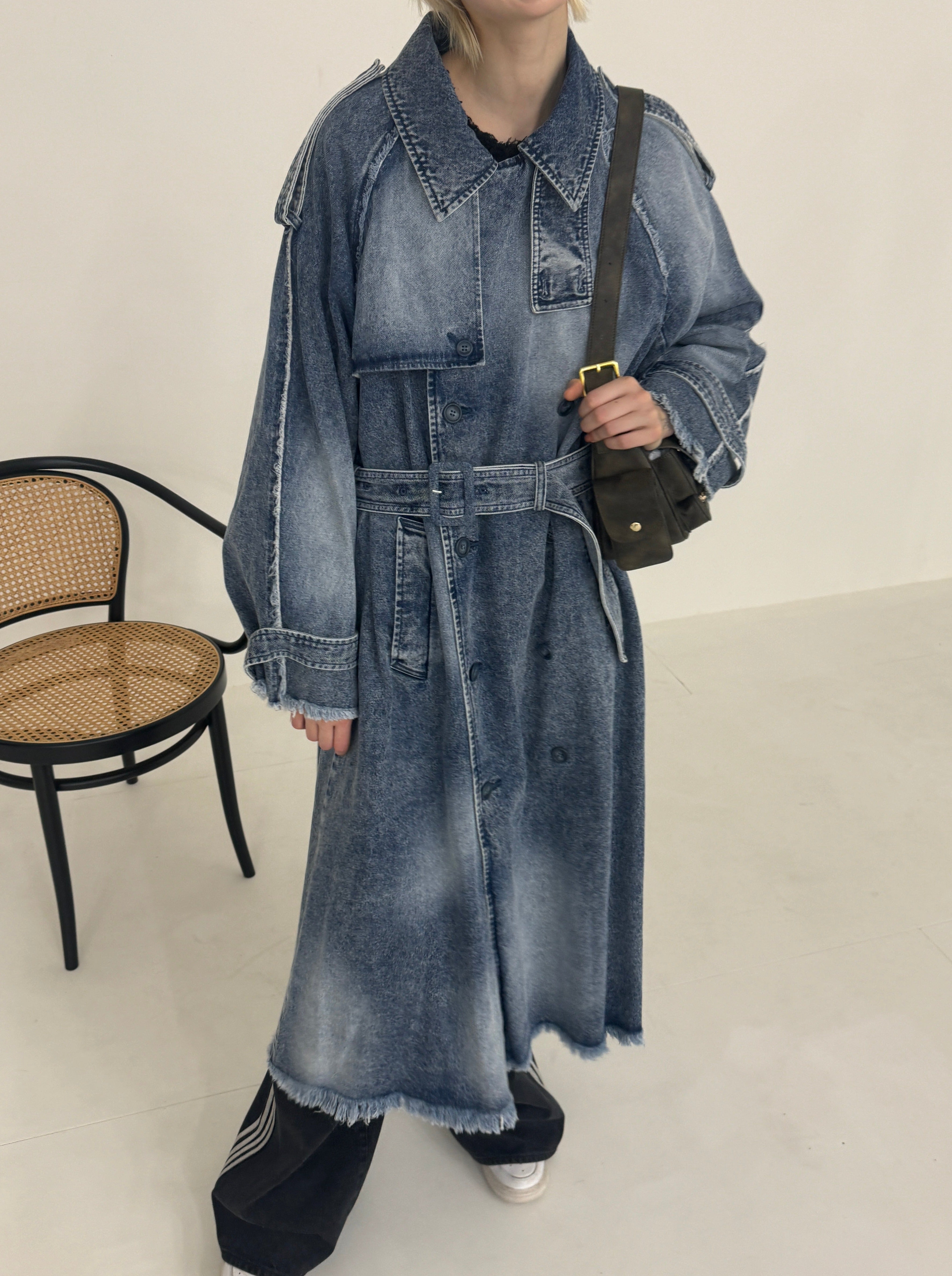 Roosevelt Denim Trench Coat