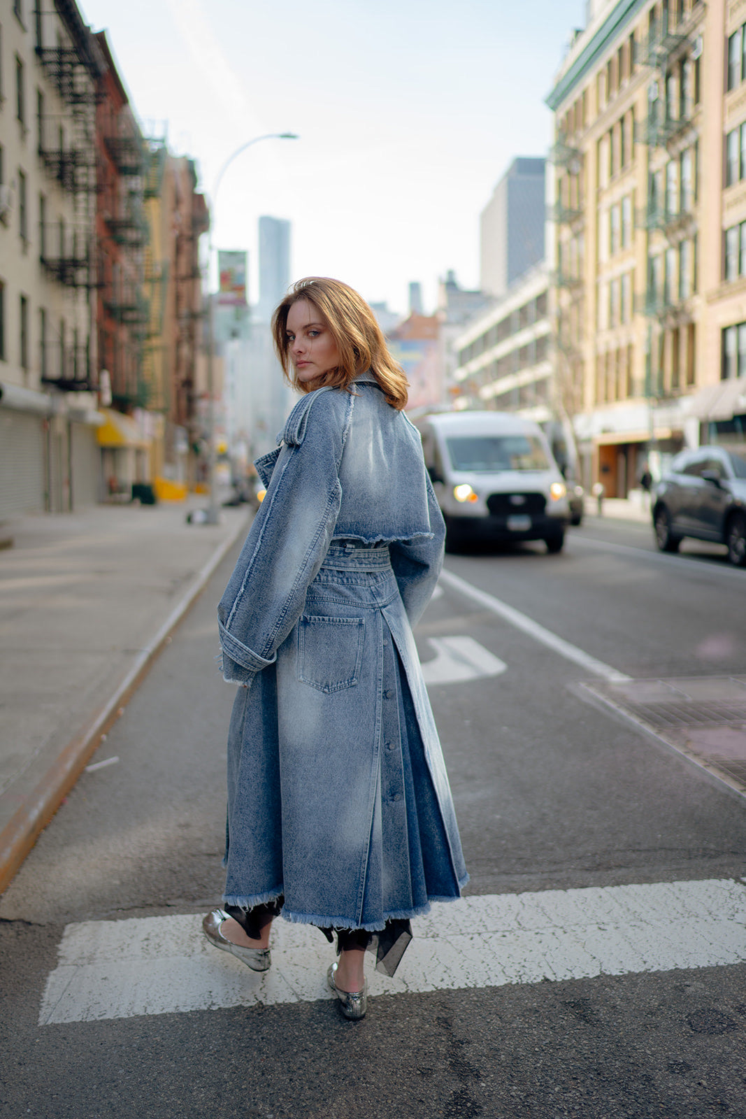 Roosevelt Denim Trench Coat