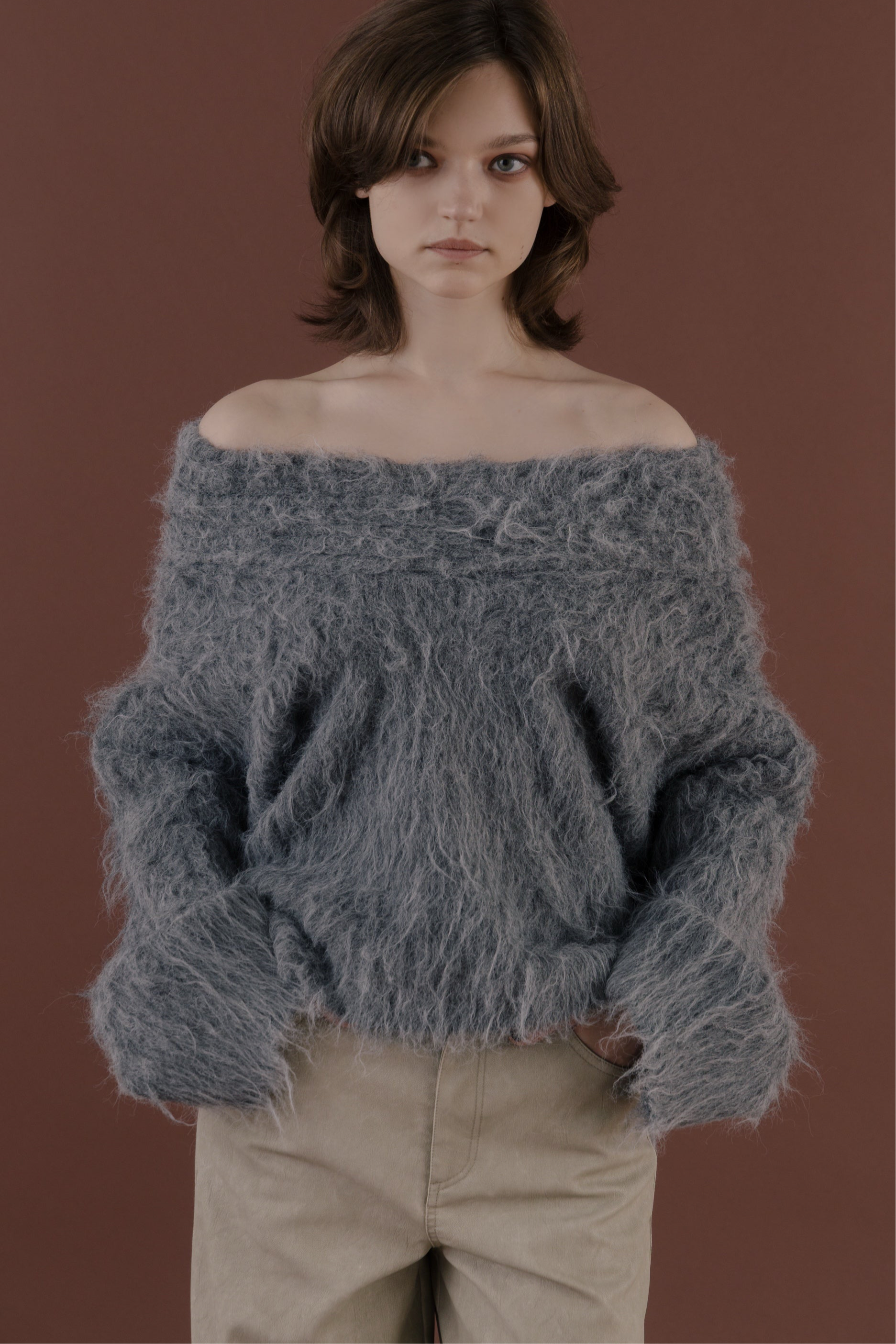 Friedrich Off-shoulder Sweater – THE TOÉ Friedrich Off-shoulder Sweater – THE TOÉ
