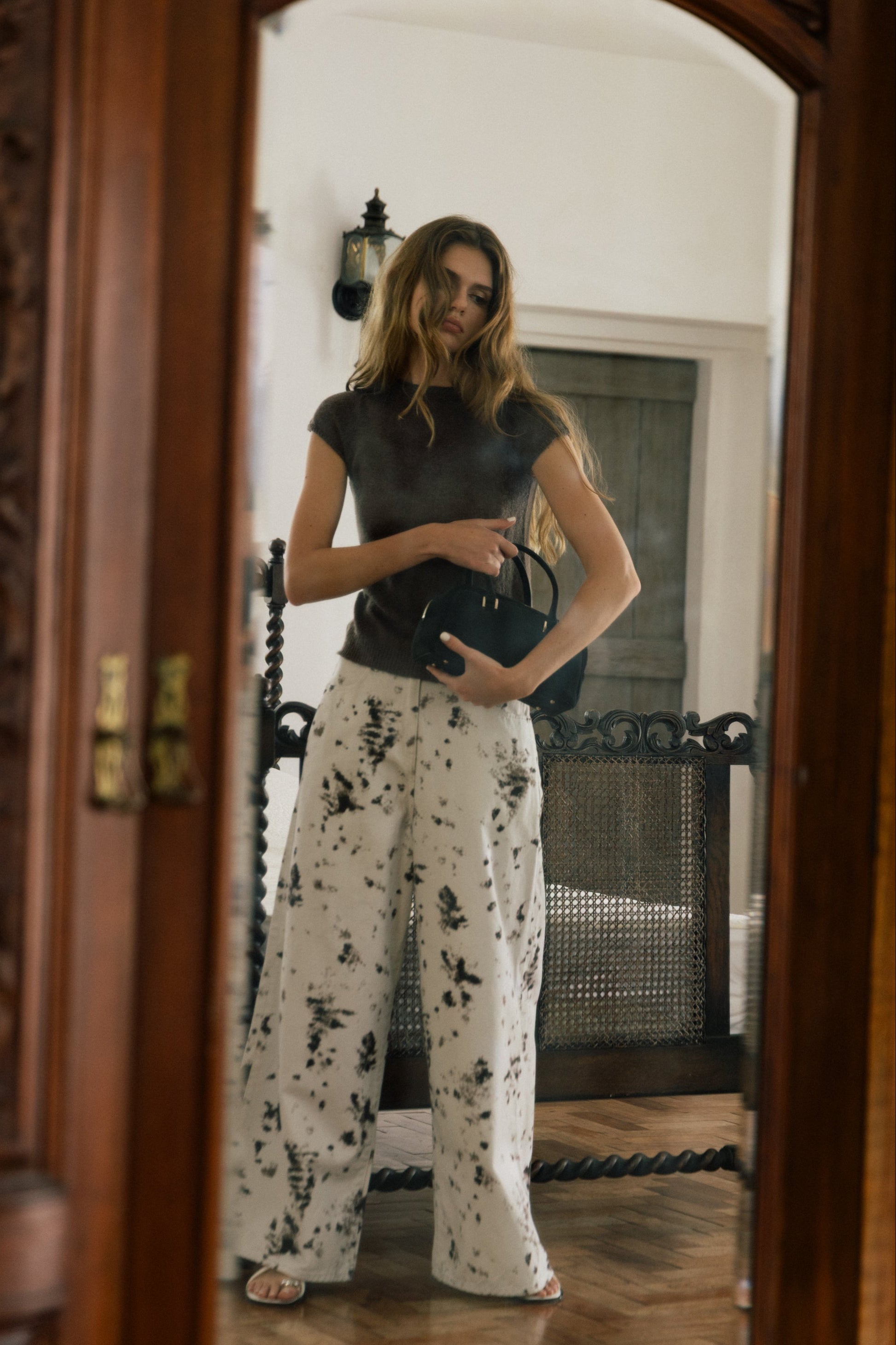 Ios Speckled Denim Pants