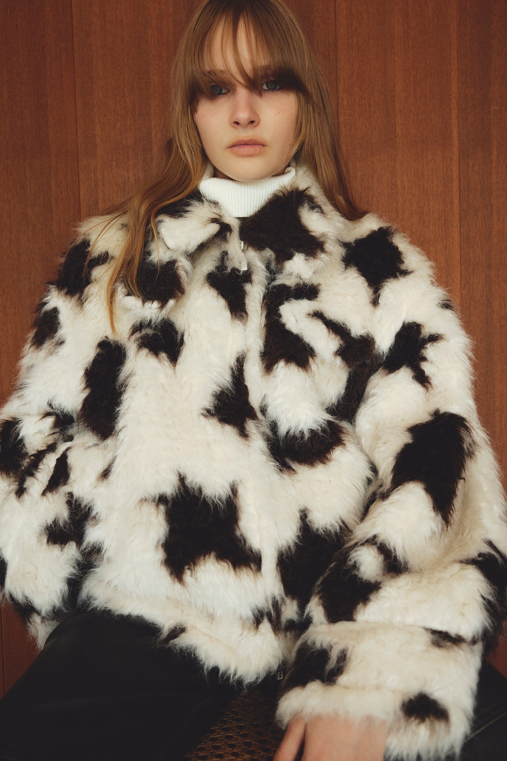 Breite Shaggy Jacket