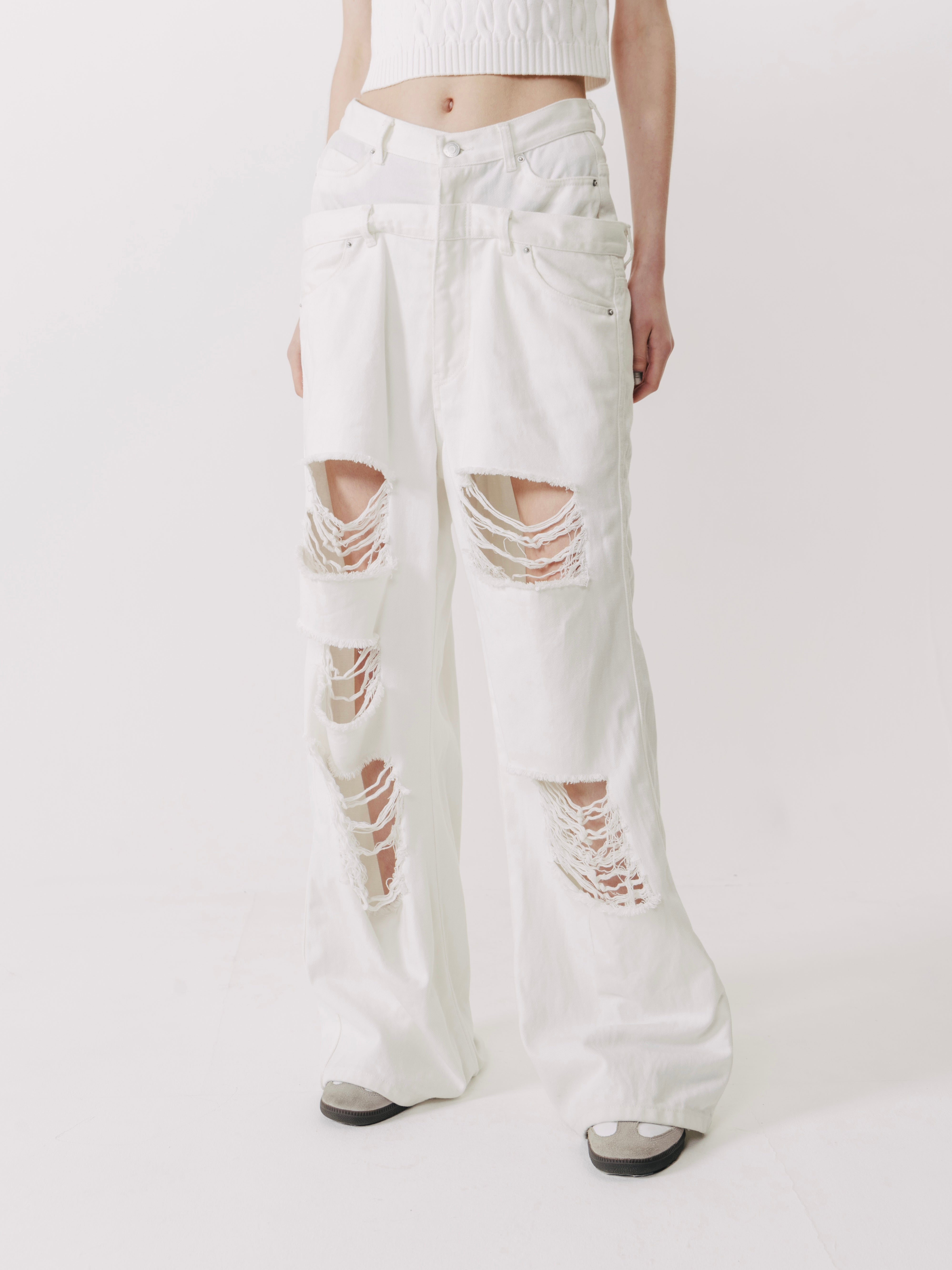 Lexington Double Belt Denim Pants