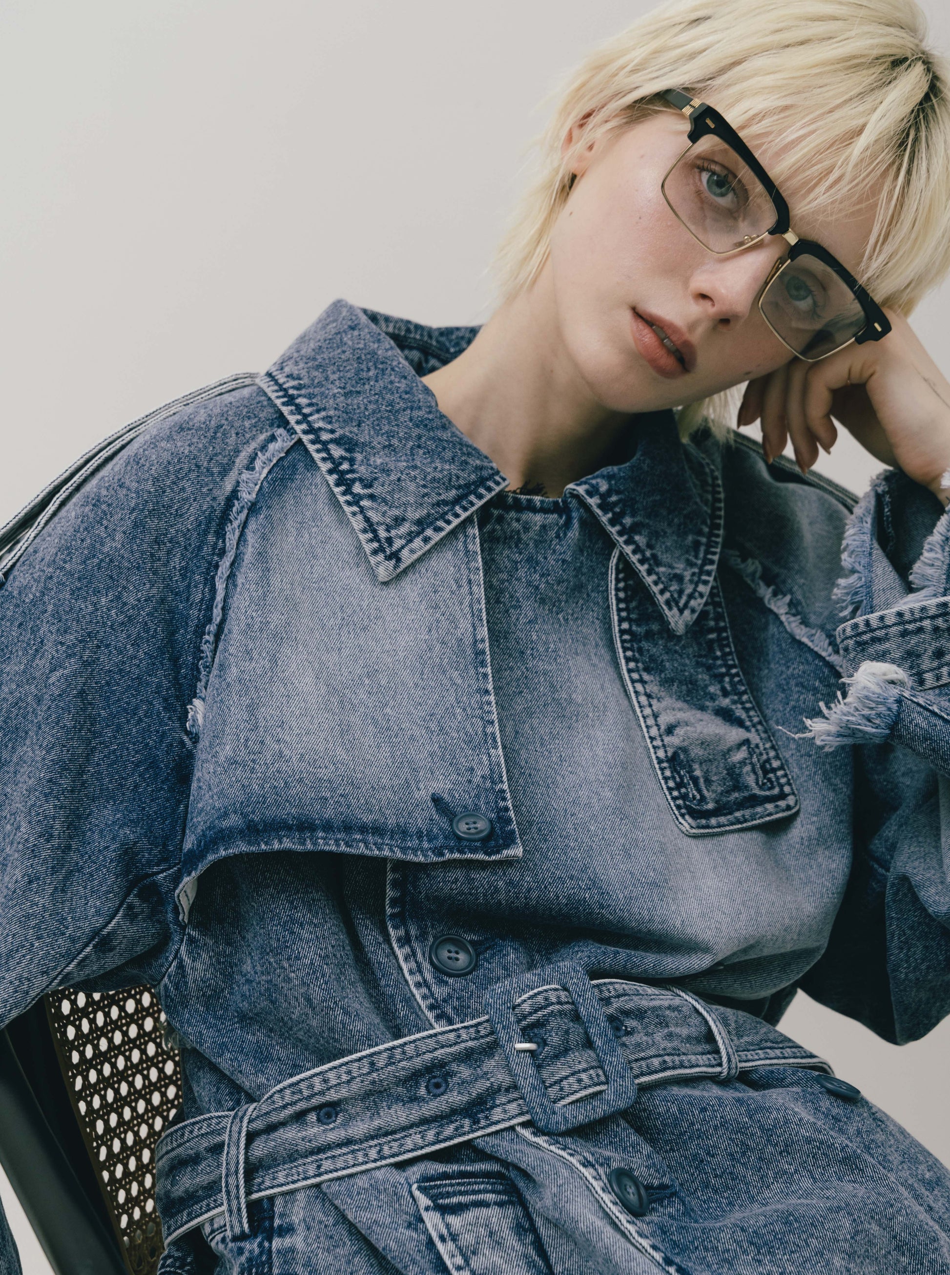 Roosevelt Denim Trench Coat
