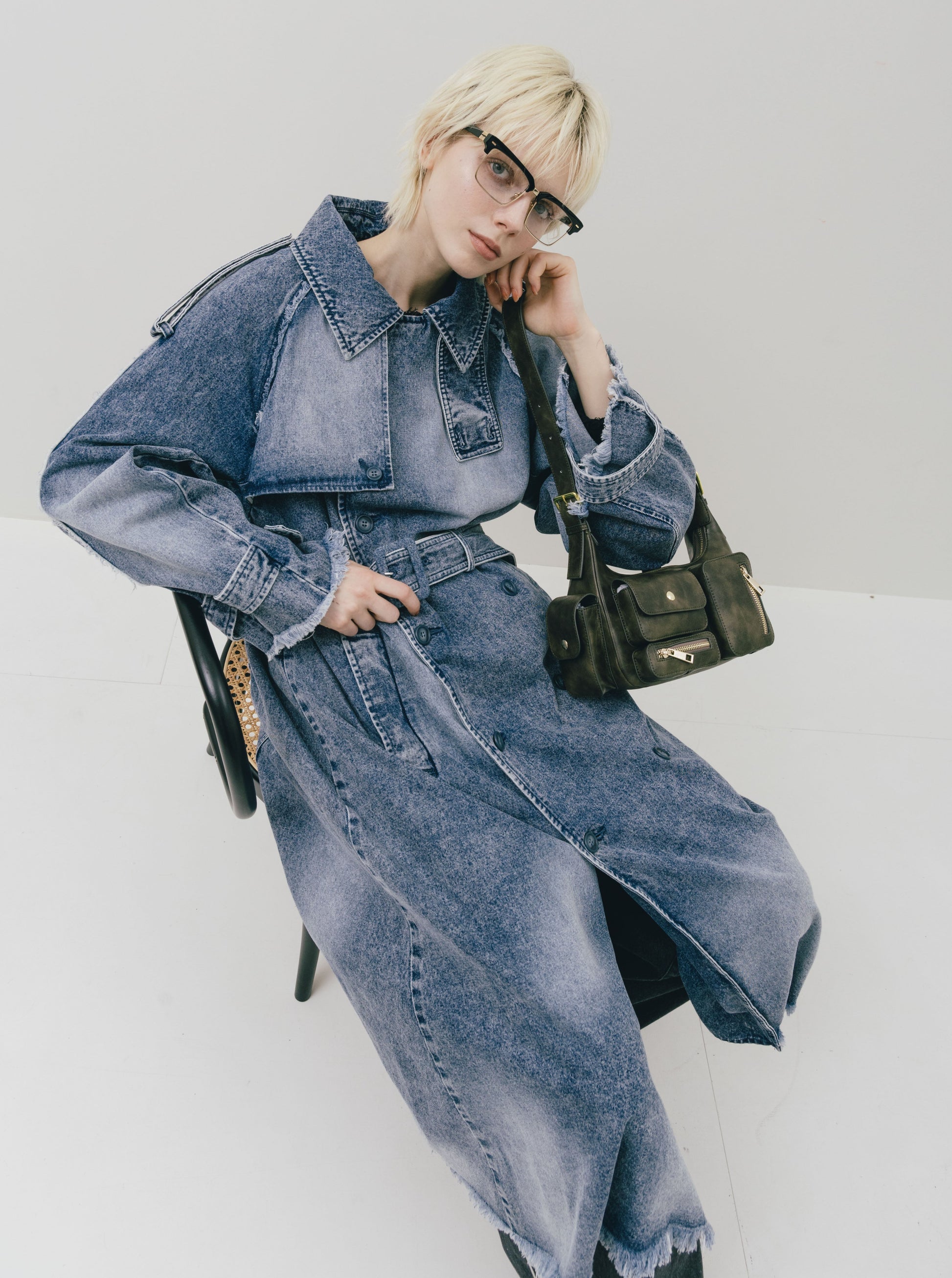 Roosevelt Denim Trench Coat