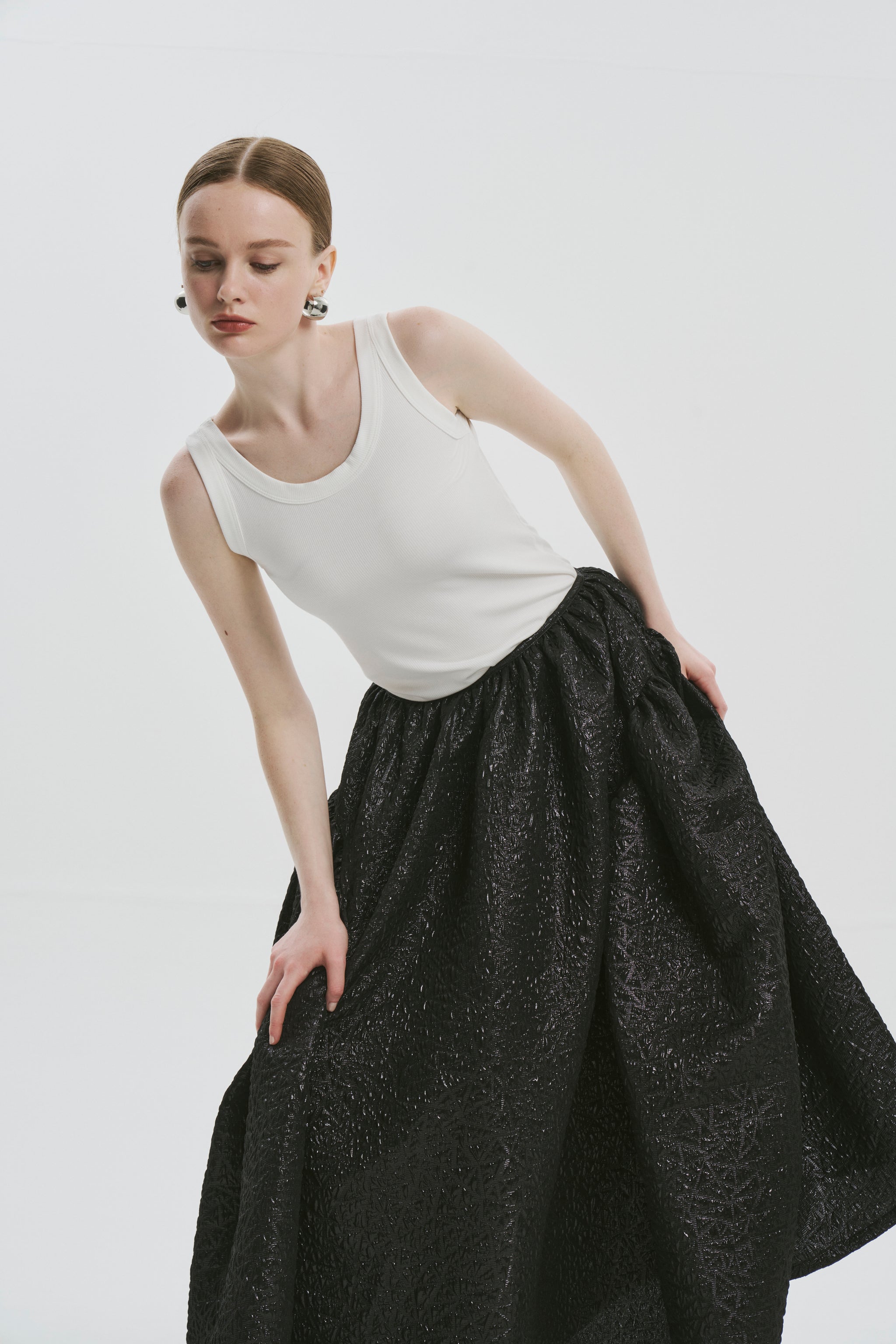 Midtown jacquard skirt