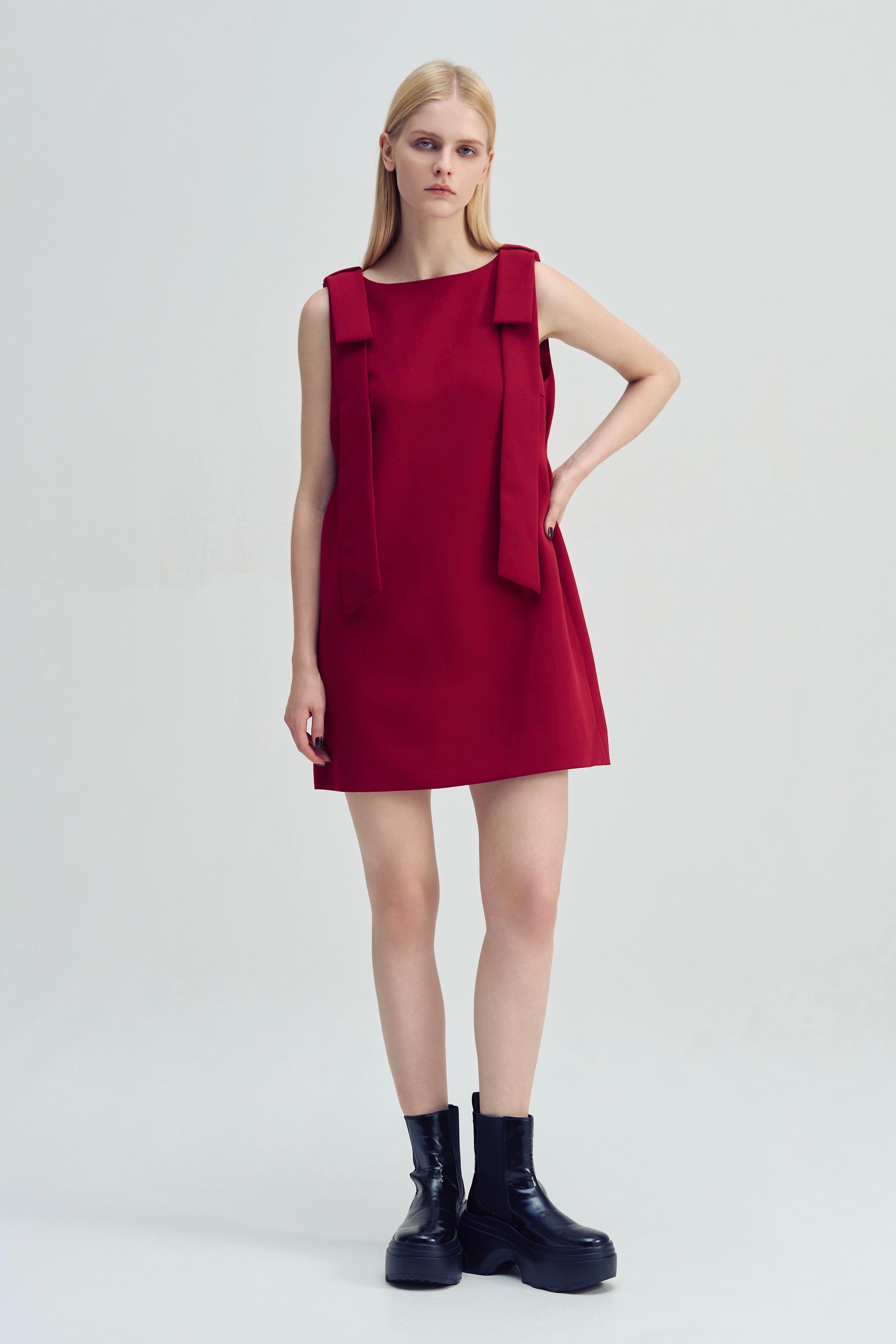 The toe Arta Ribbon Onepiece 赤 完売品 Arta Ribbon Onepiece – THE TOÉ