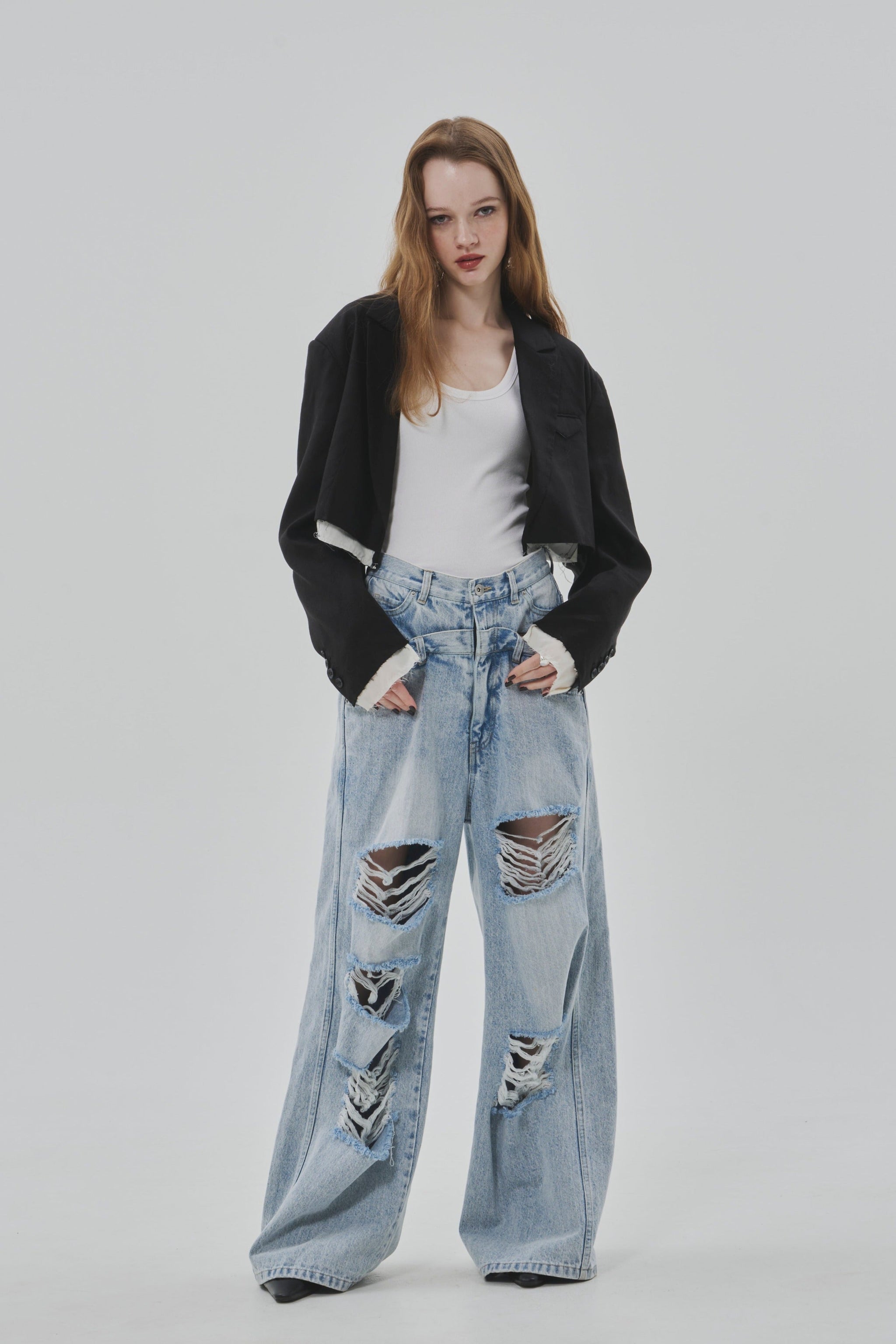 Lexington Double Belt Denim Pants