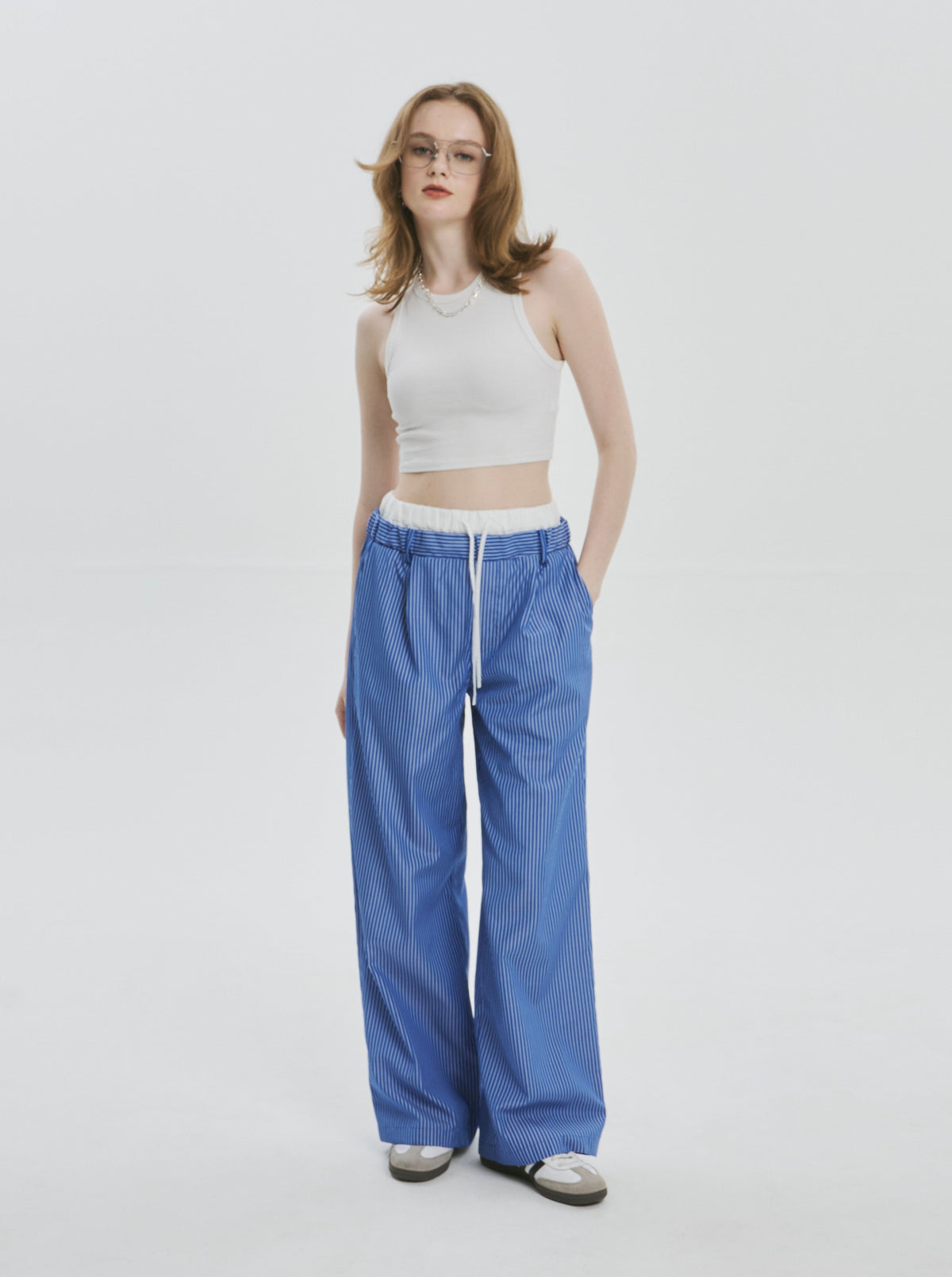 Battery stripe pants