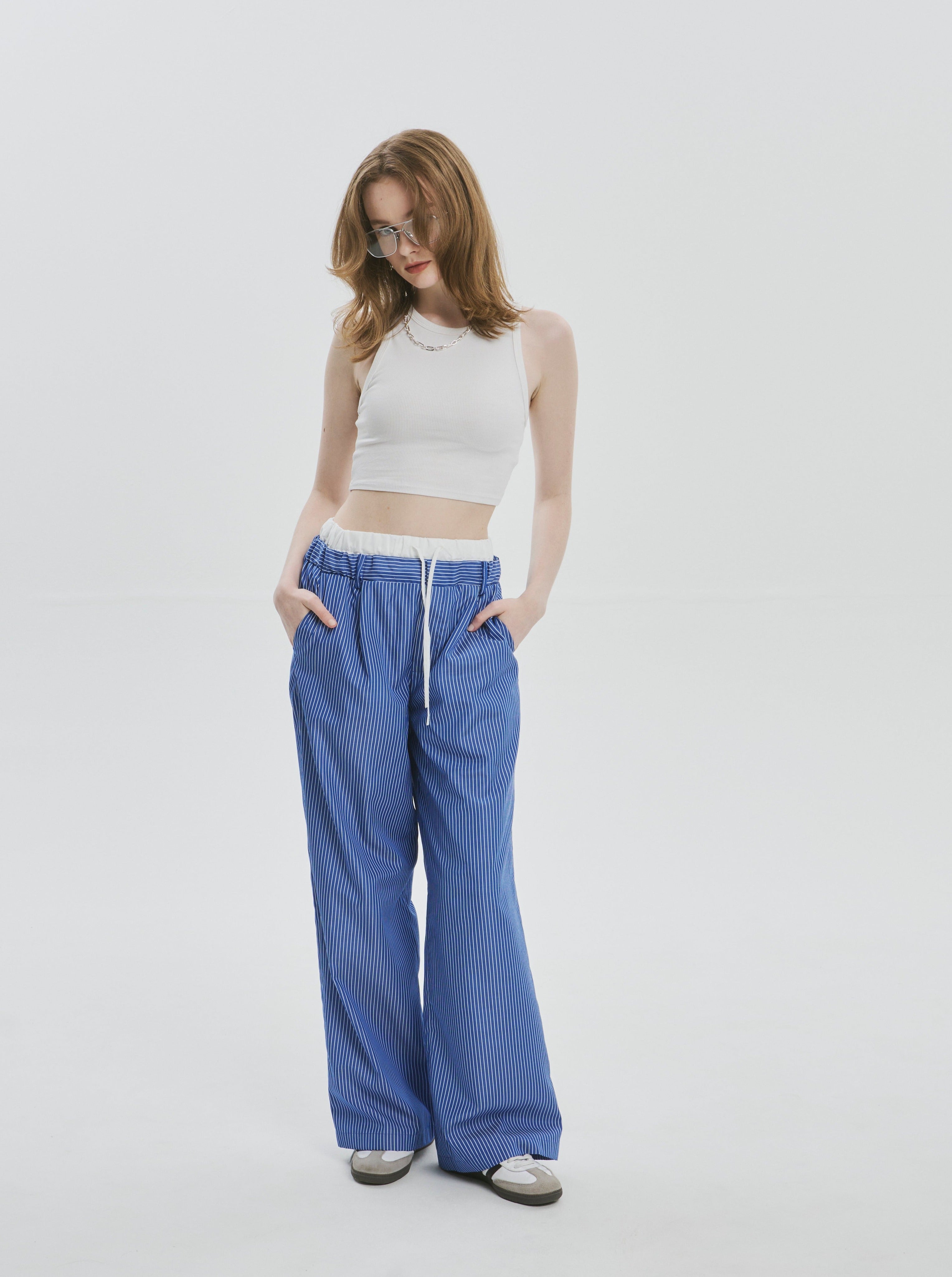 Battery stripe pants