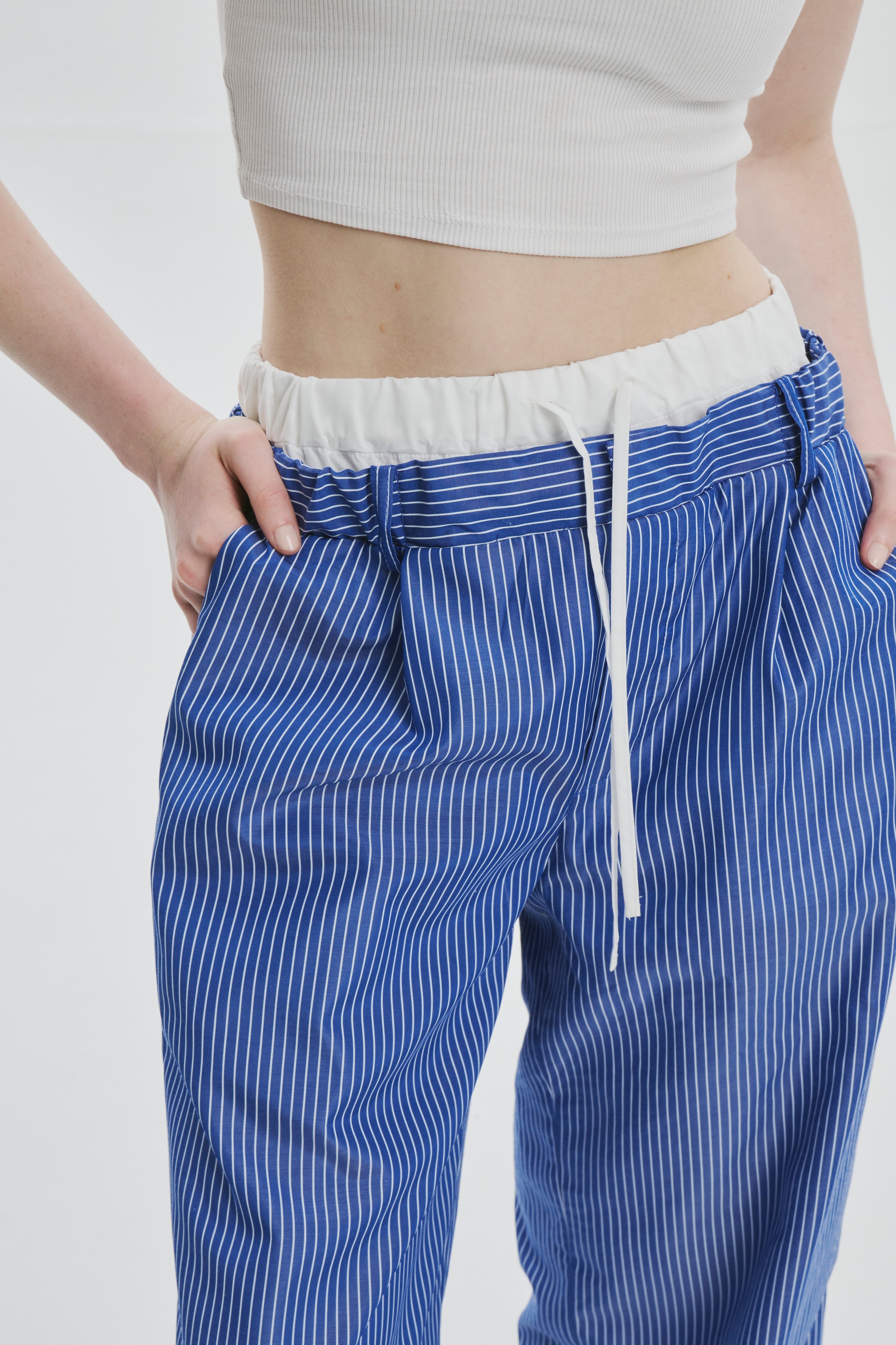 Battery stripe pants