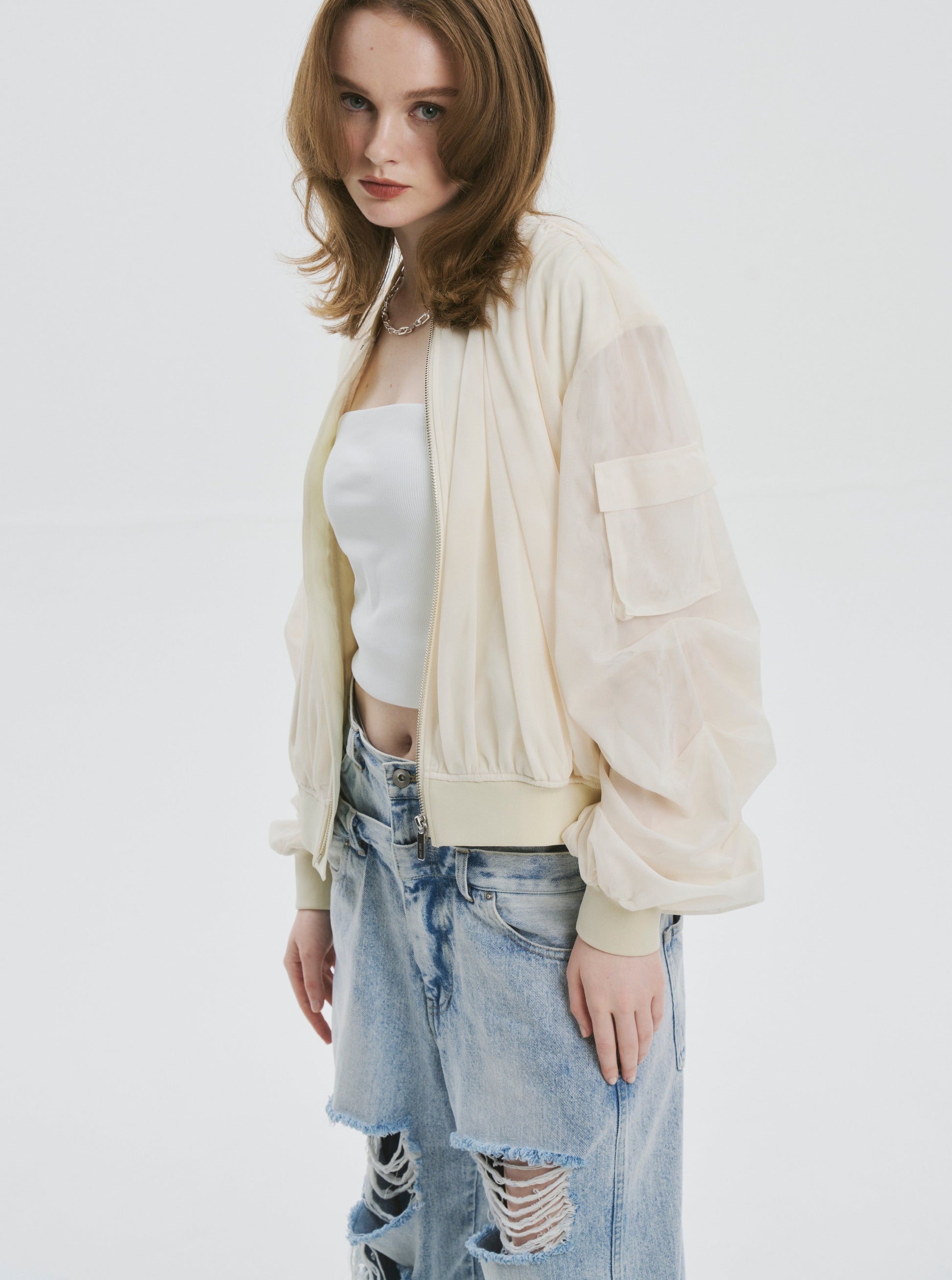 Lilac Tulle Blouson