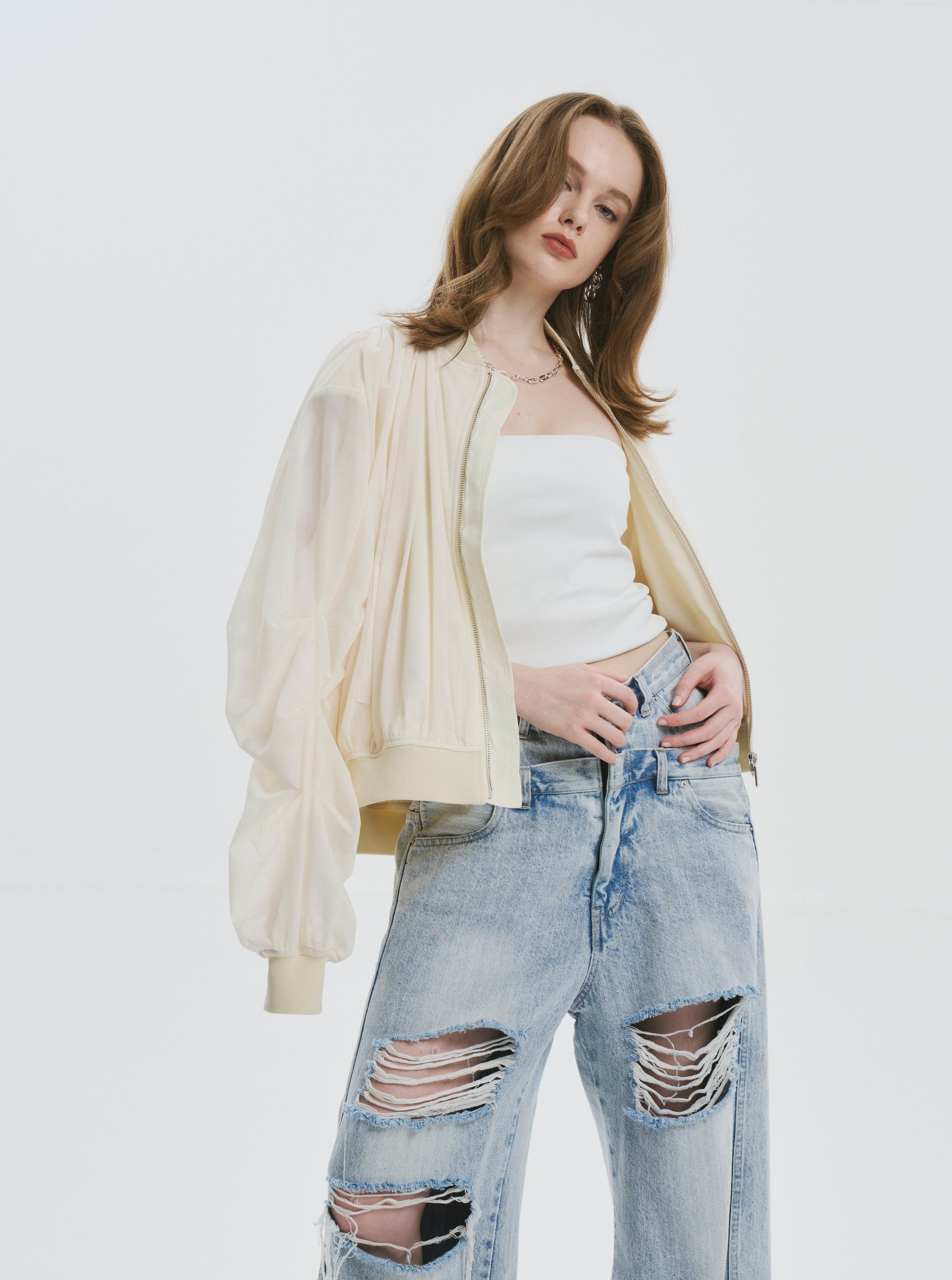 Lilac Tulle Blouson