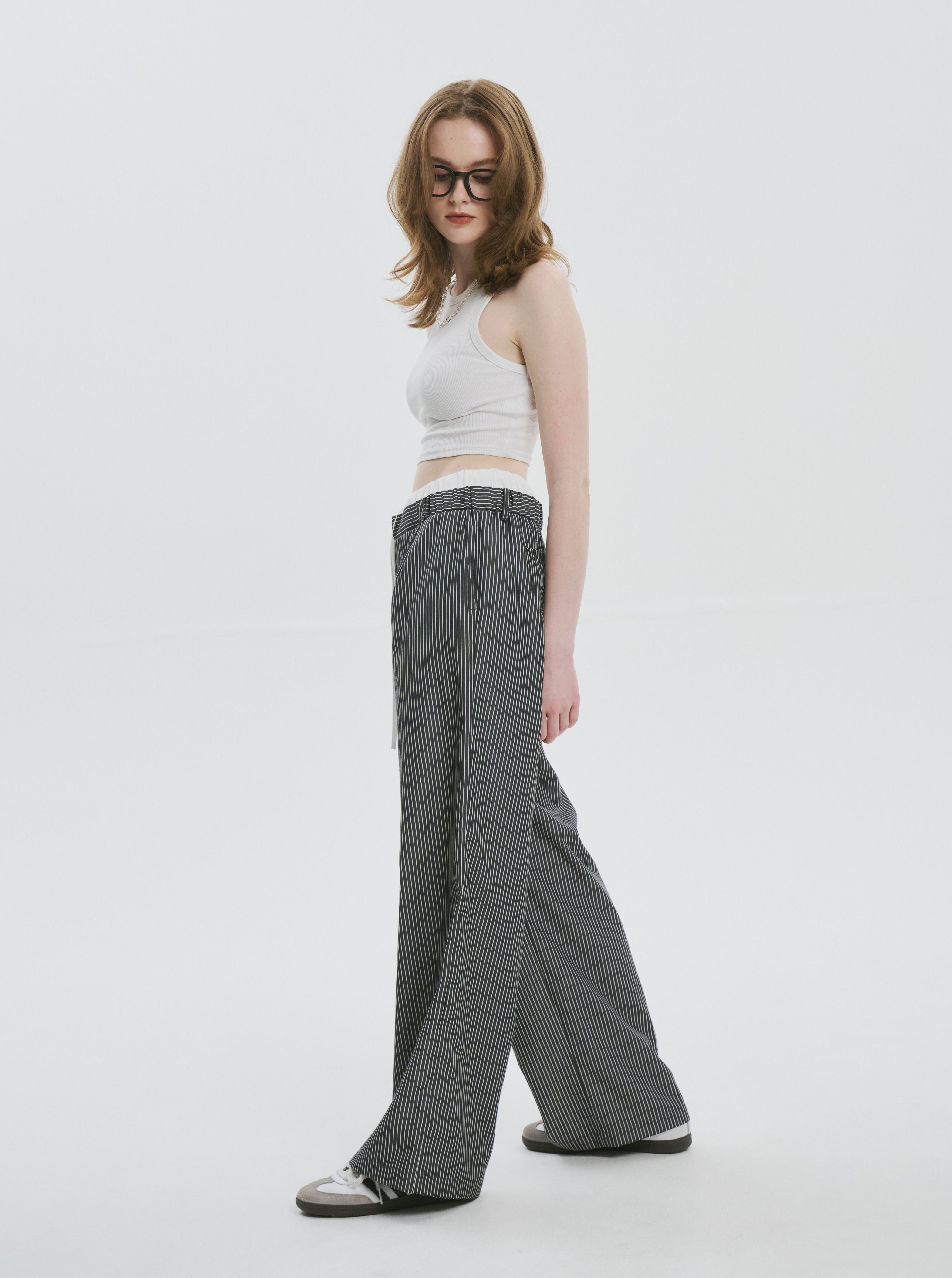 Battery stripe pants