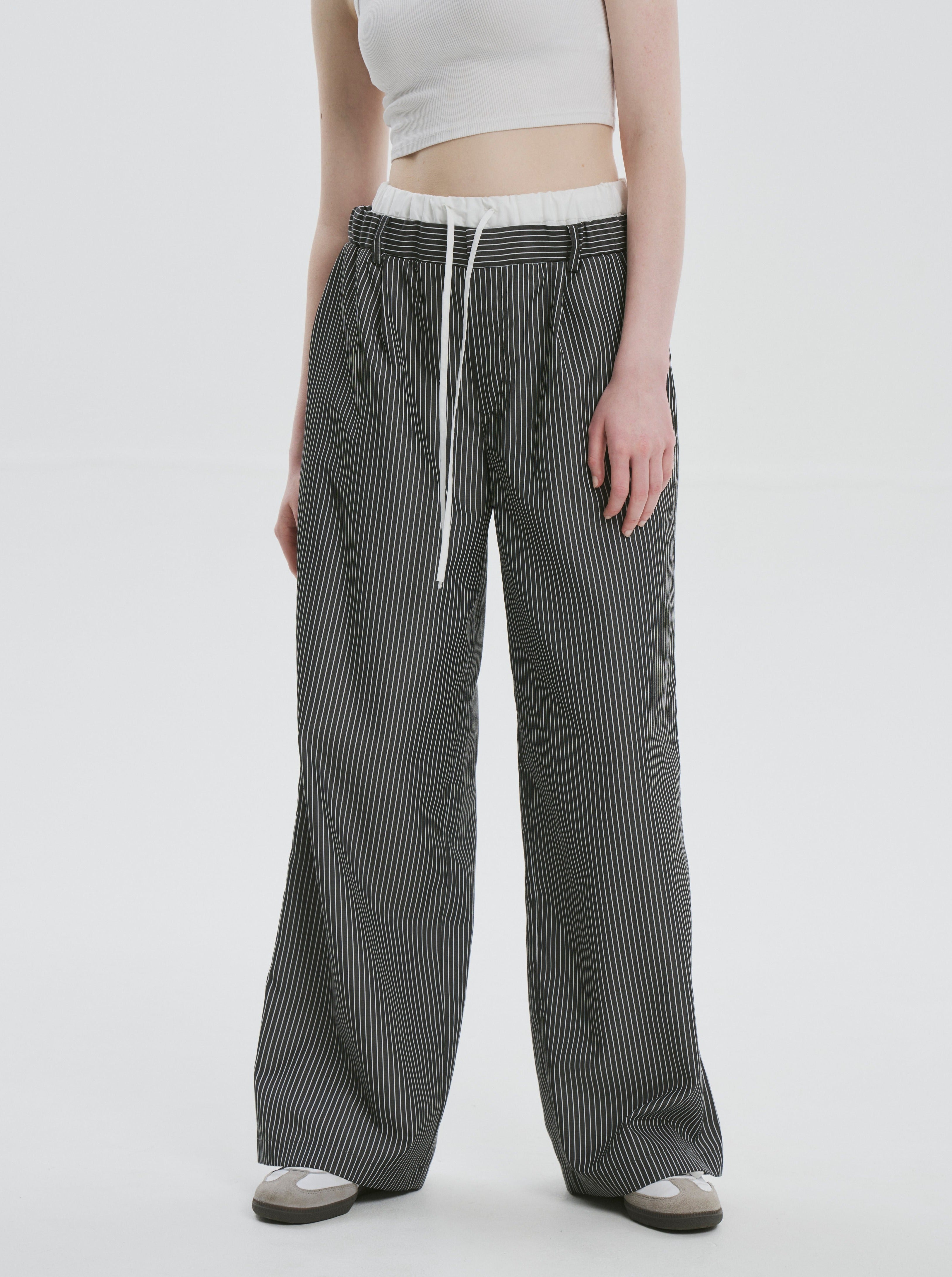 Battery stripe pants