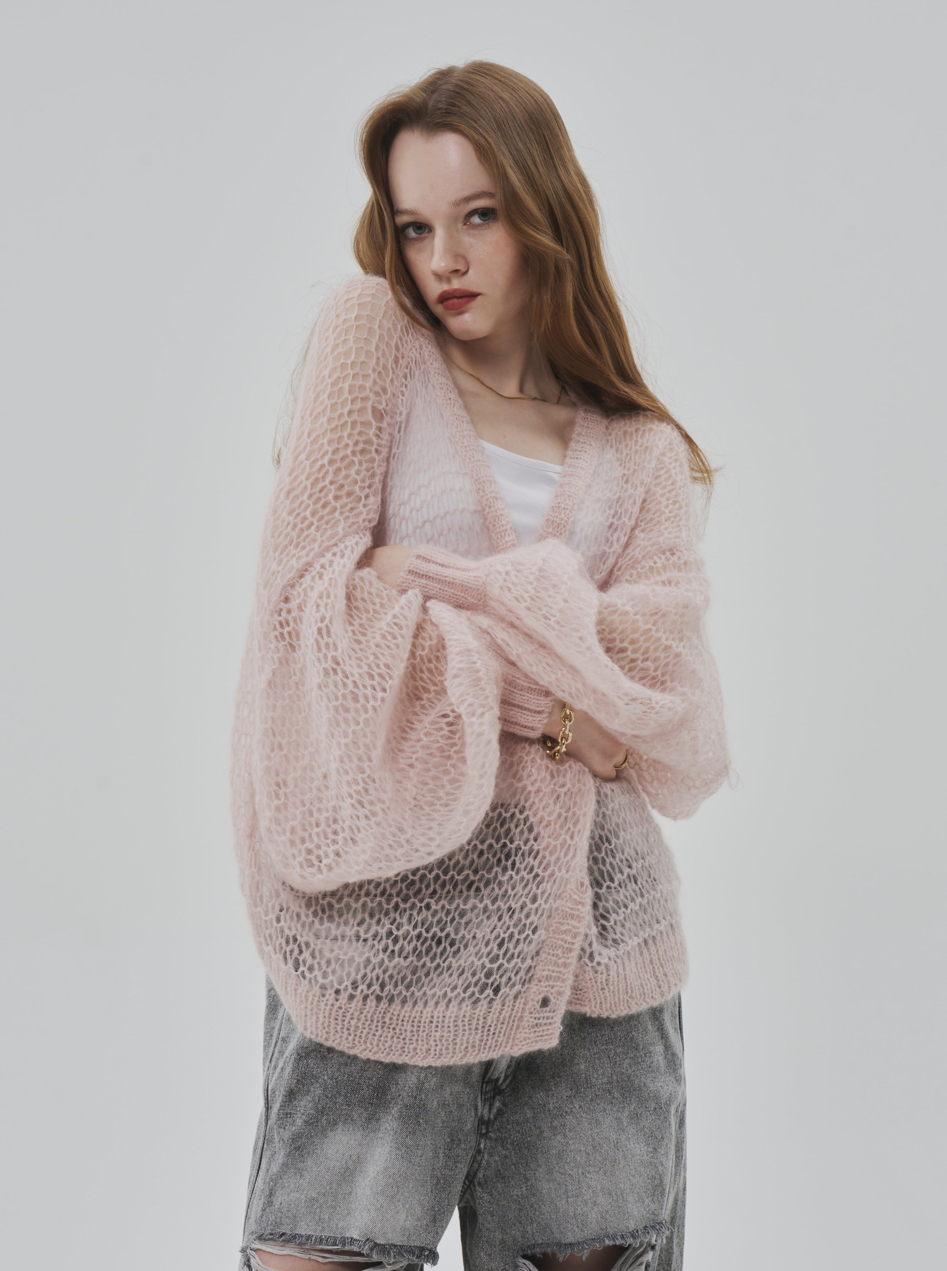 Parasol kid mohair cardigan