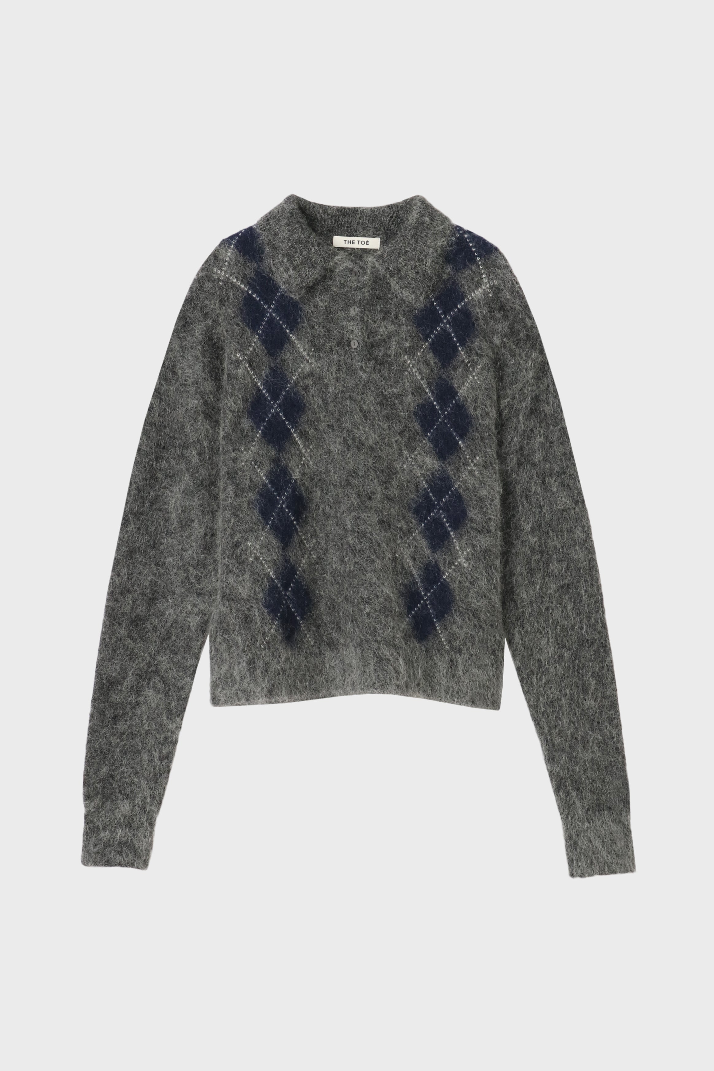 THE TOÉ Marien Argyle Knit gray Marien Argyle Knit – THE TOÉ