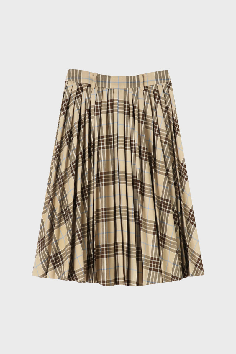 Lyucus Pleats Skirt -check