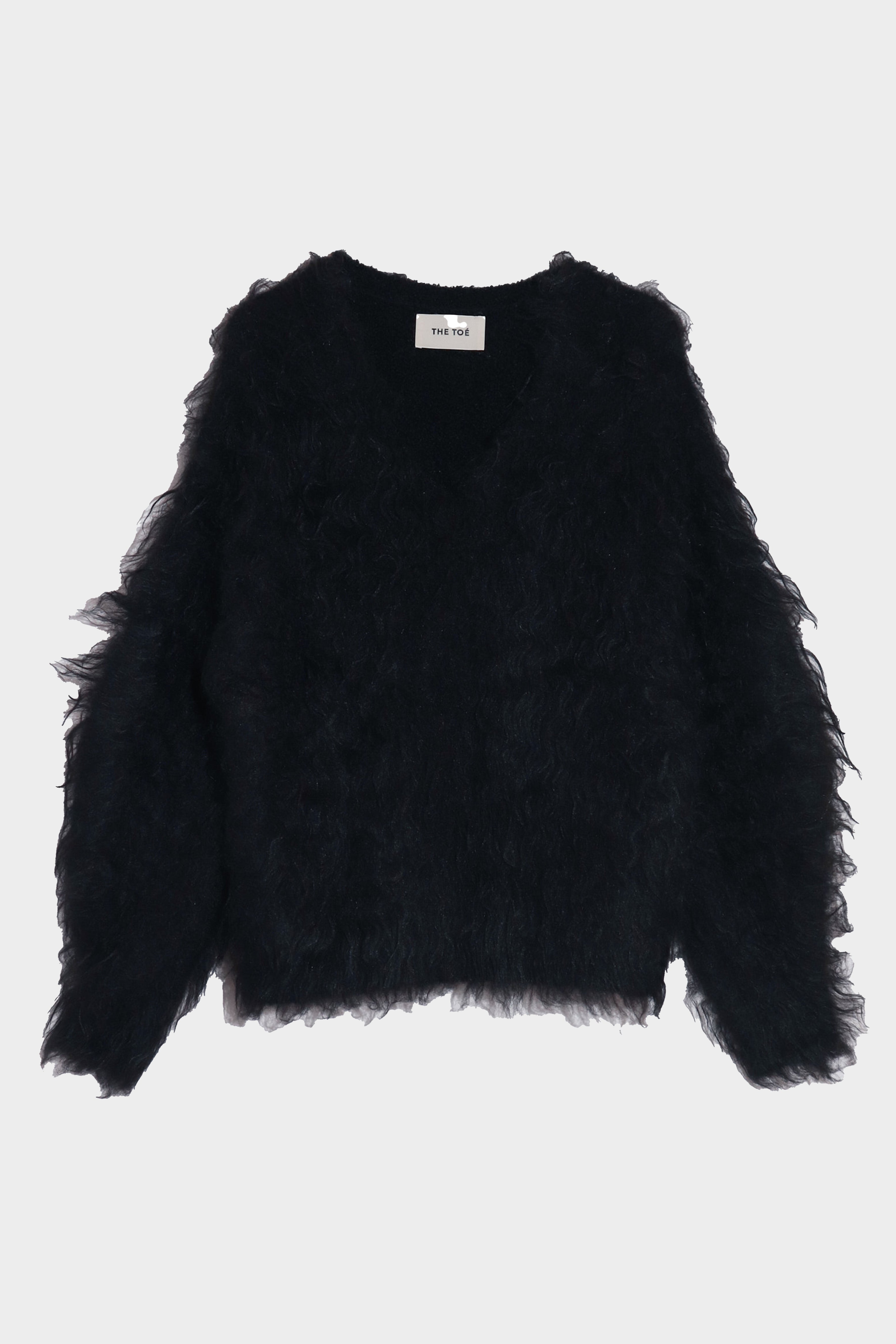 Pigalle shaggy Vneck knit