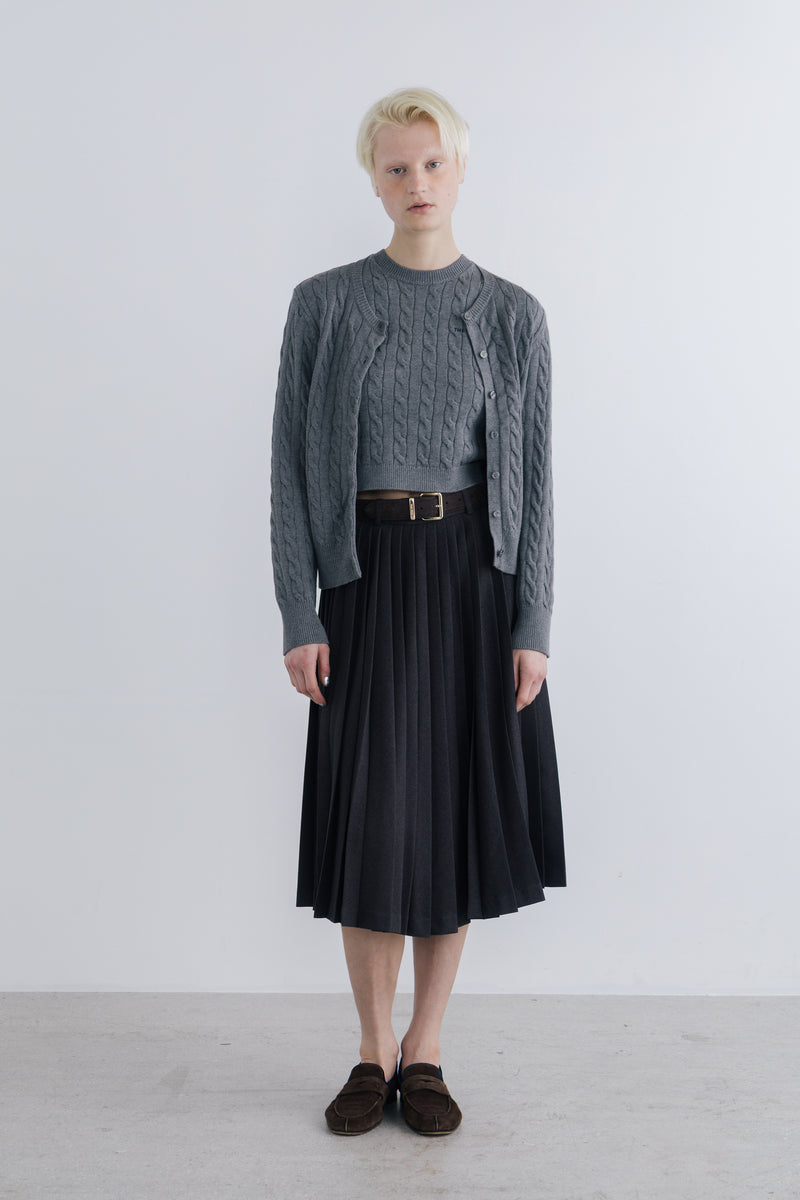 Lyucus Pleats Skirt-plain