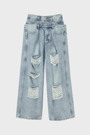 Lexington Double Belt Denim Pants