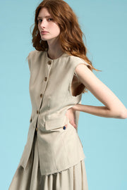 Patmos Linen Vest