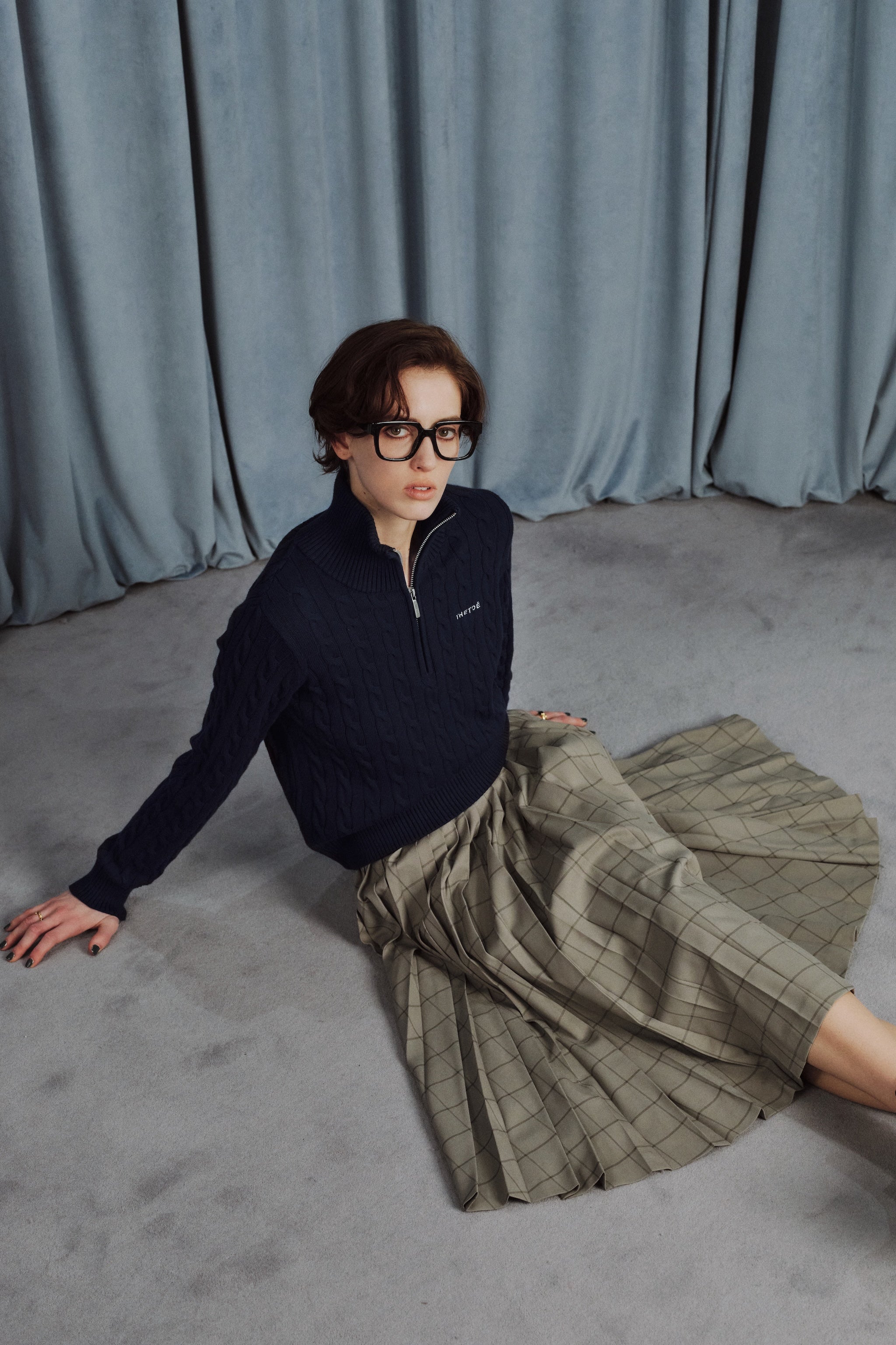 Lyucus Pleats Skirt -check