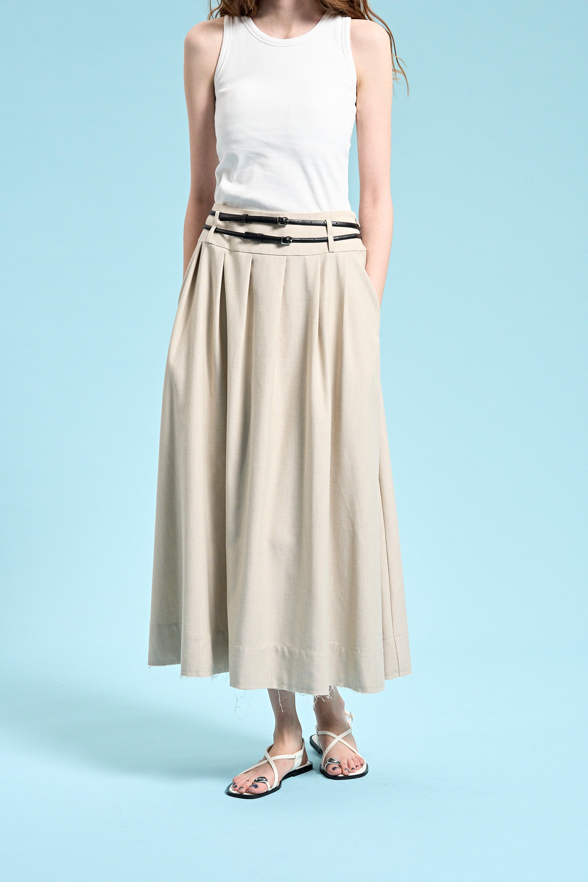Patmos Linen Skirt