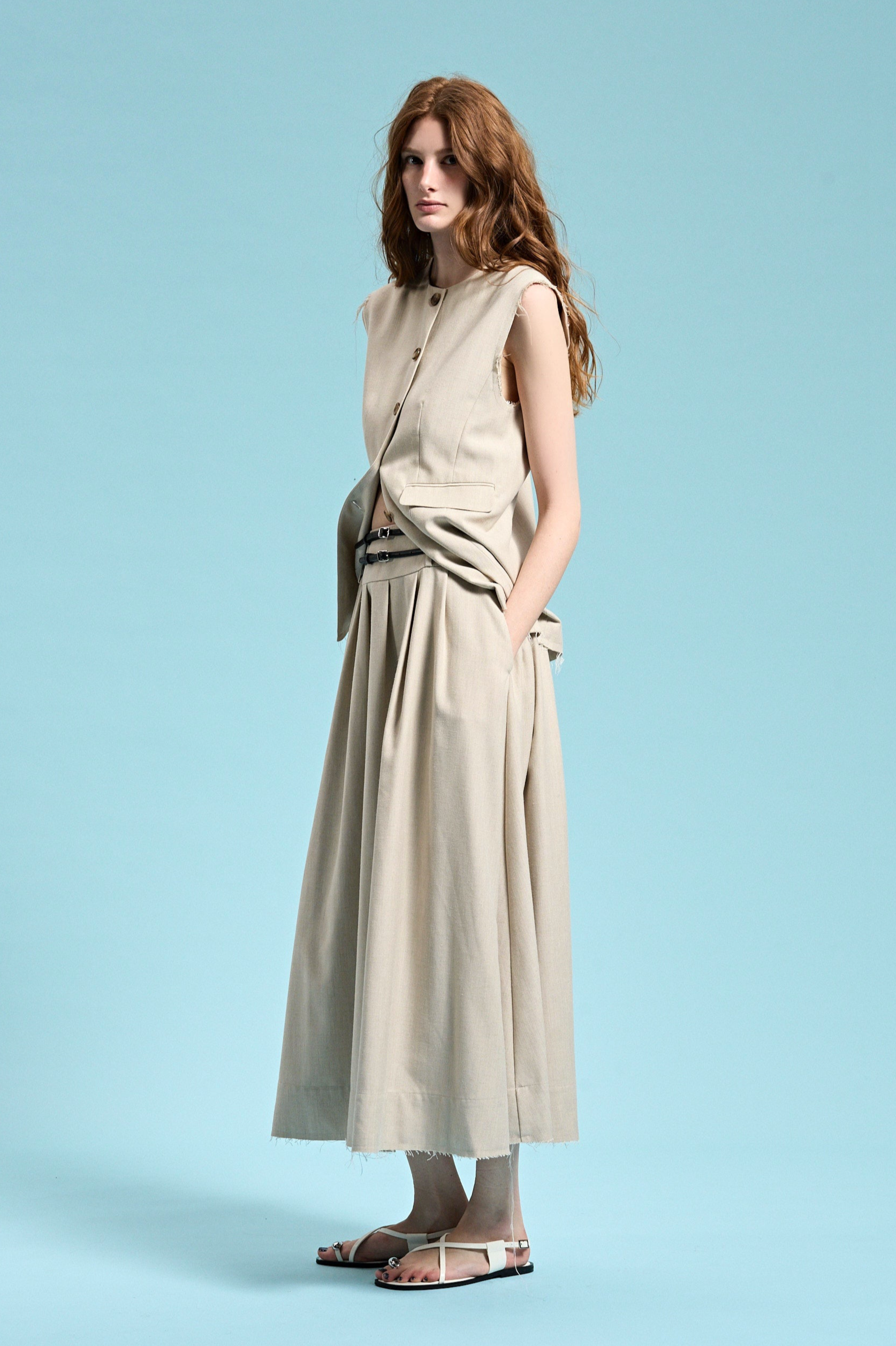 Patmos Linen Vest