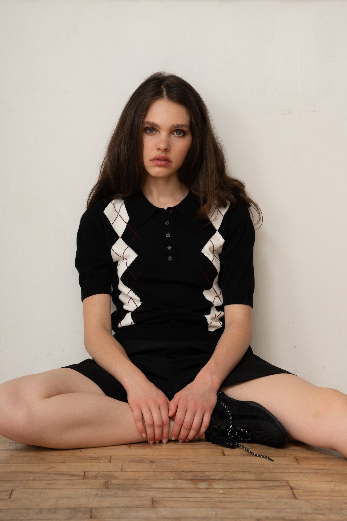 Geuldal Argyle Top