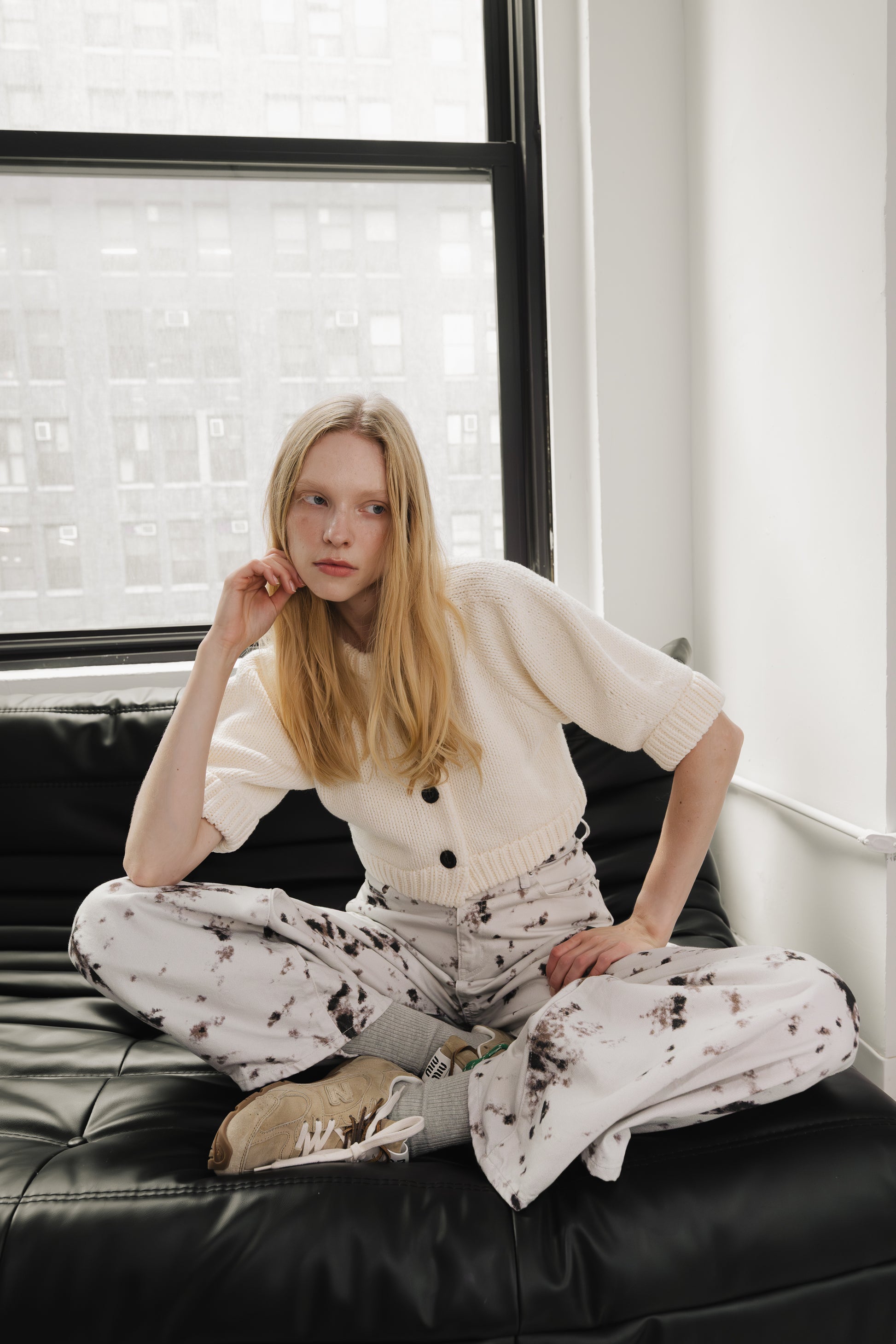 Ios Speckled Denim Pants