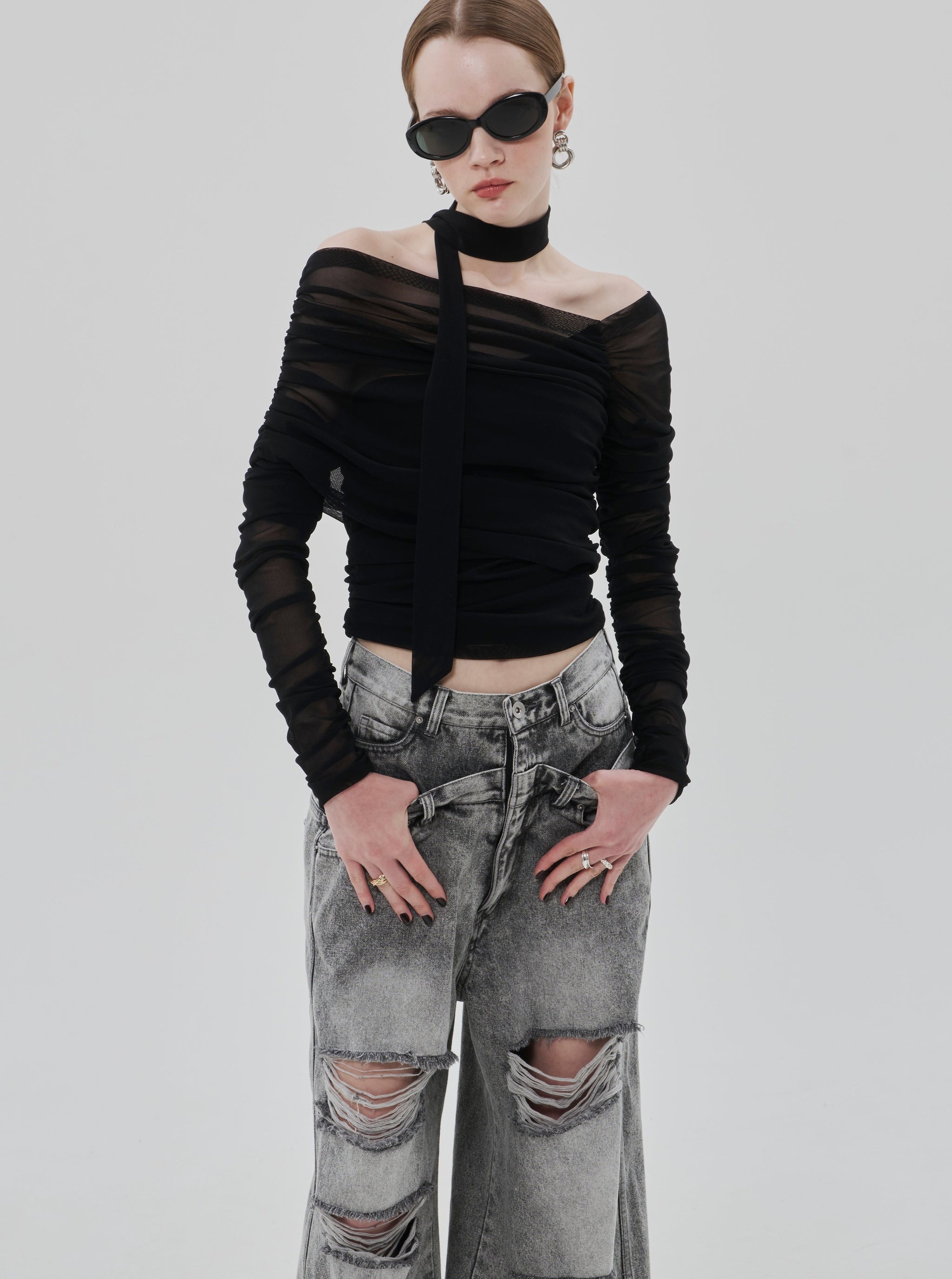 Lexington Double Belt Denim Pants