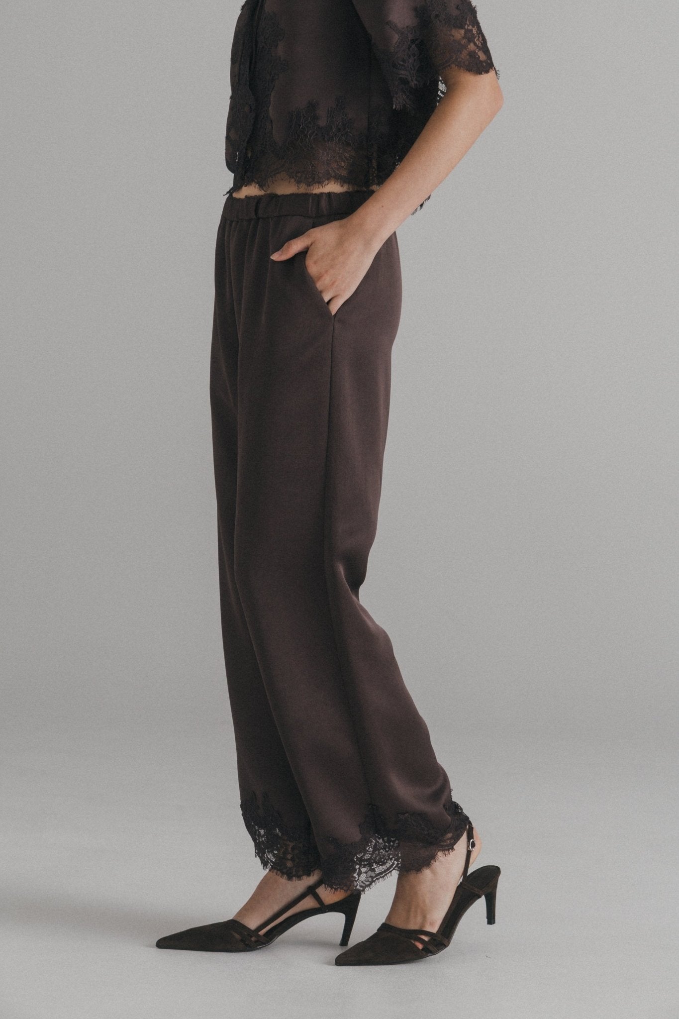 Egelantier Satin Pants .