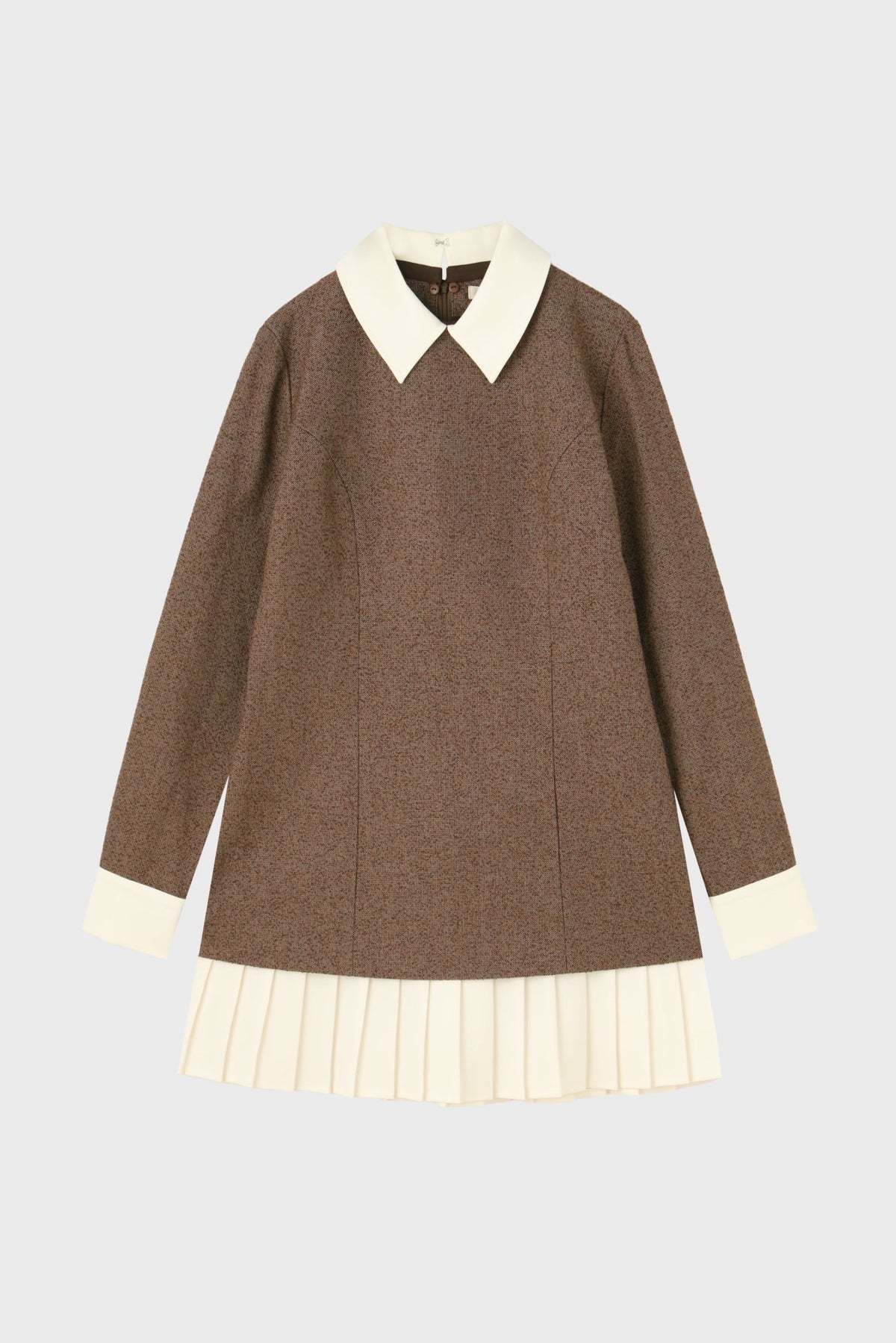 Leopold Long-Sleeve Tweed Dress