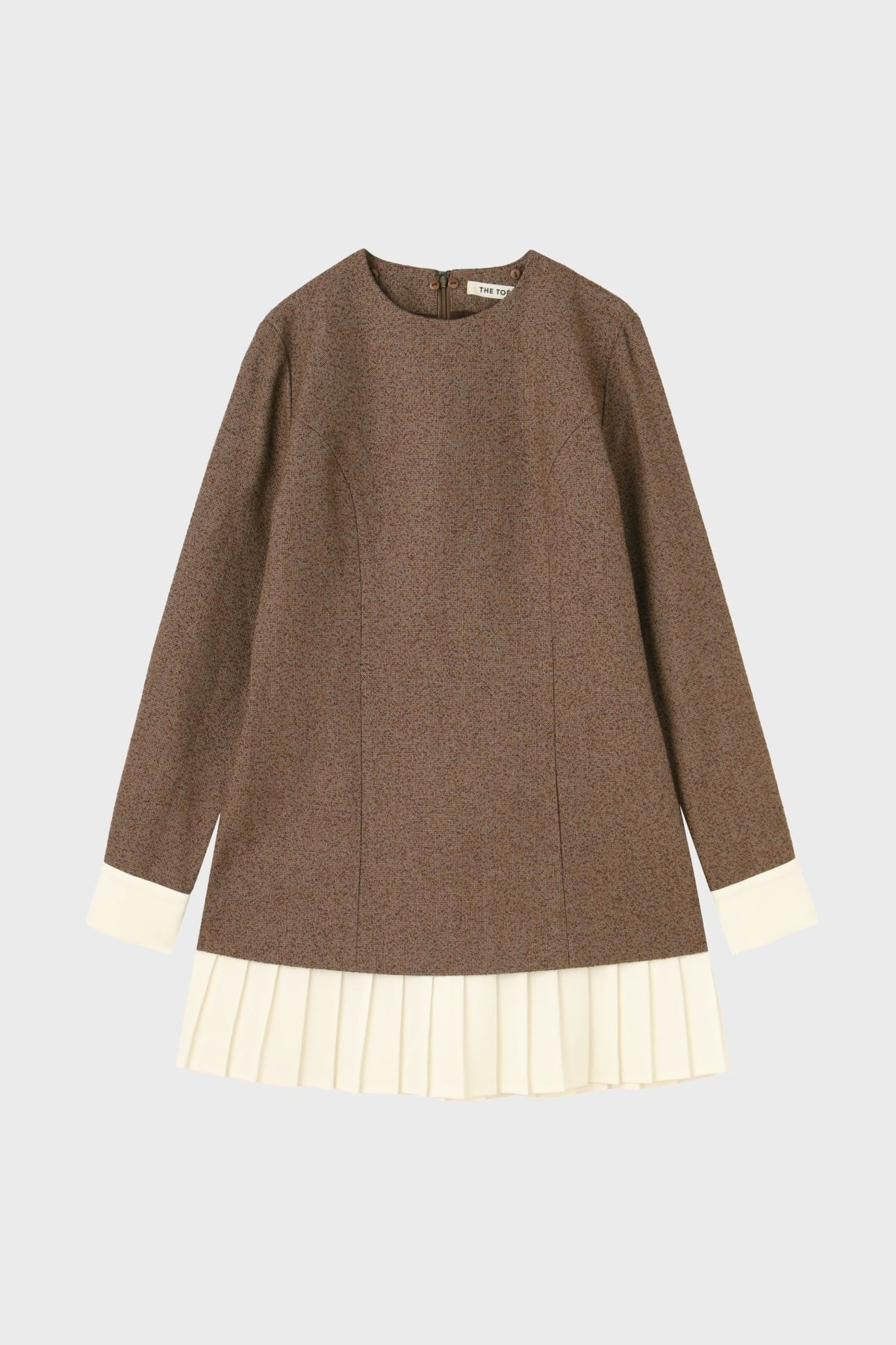 Leopold Long-Sleeve Tweed Dress