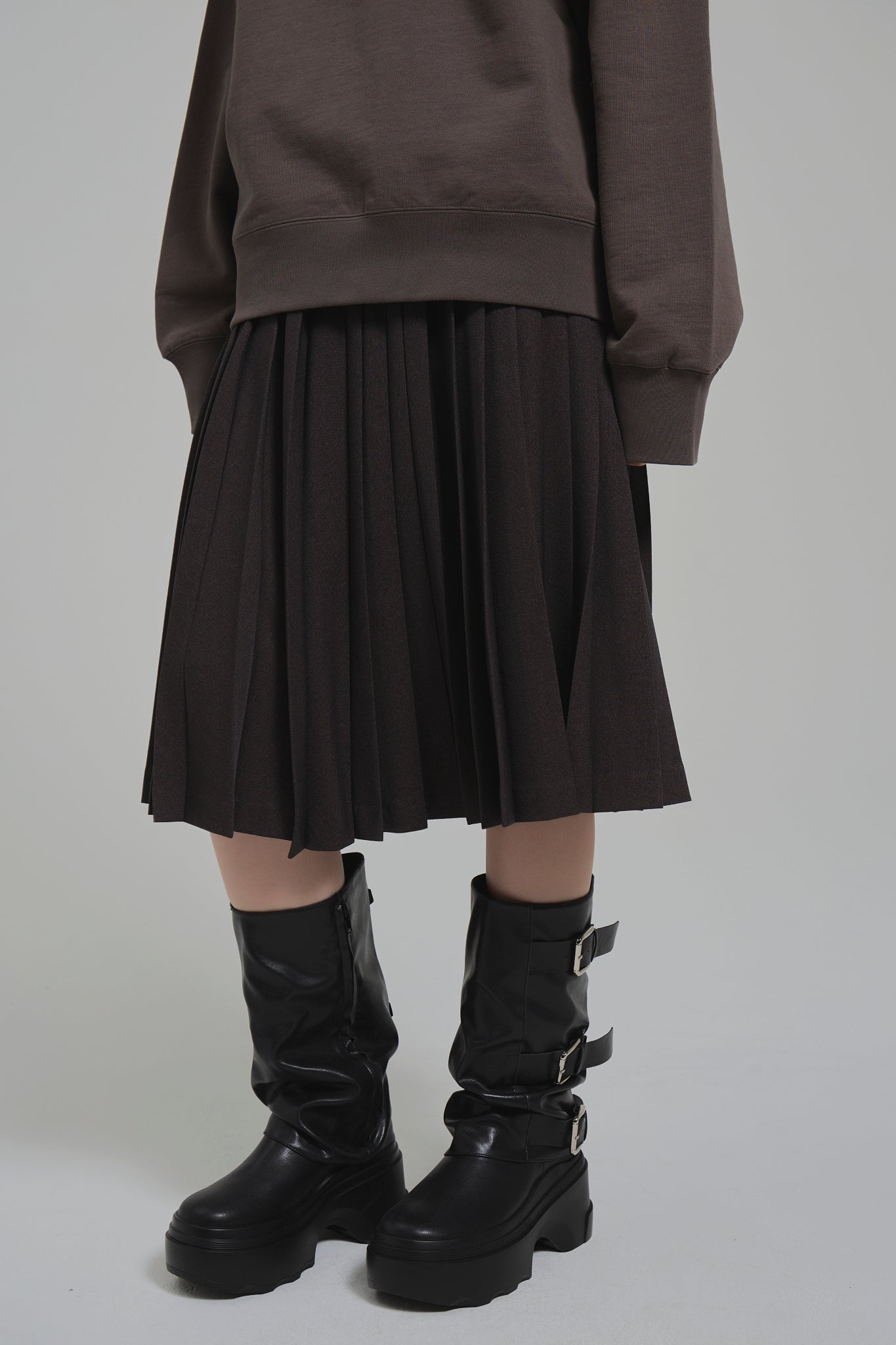 Lyucus Pleats Skirt-plain