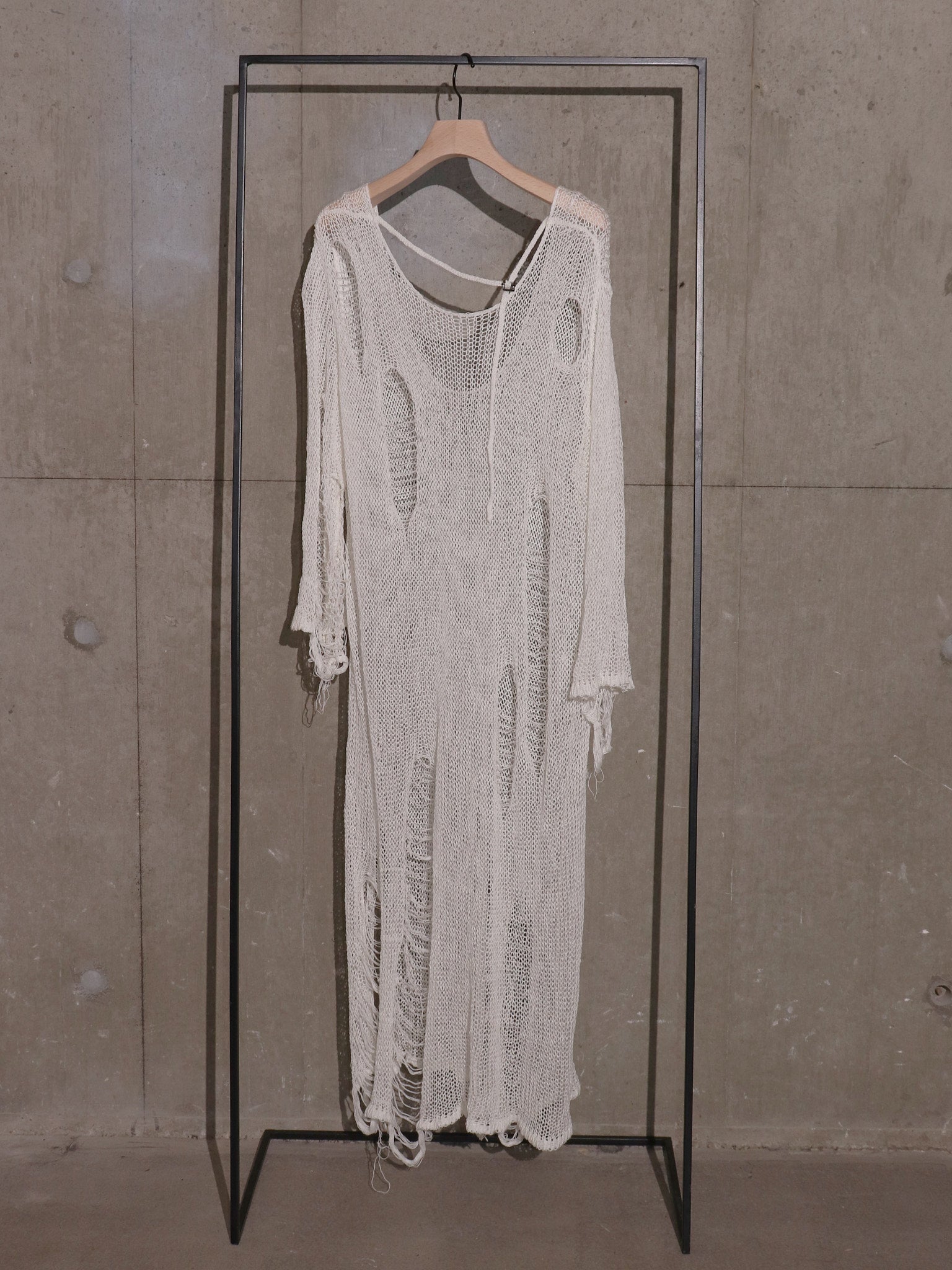 【U LAN】Back Silt Damage Summer Knit One Piece Brighton Damage Knit Onepiece – THE TOÉ