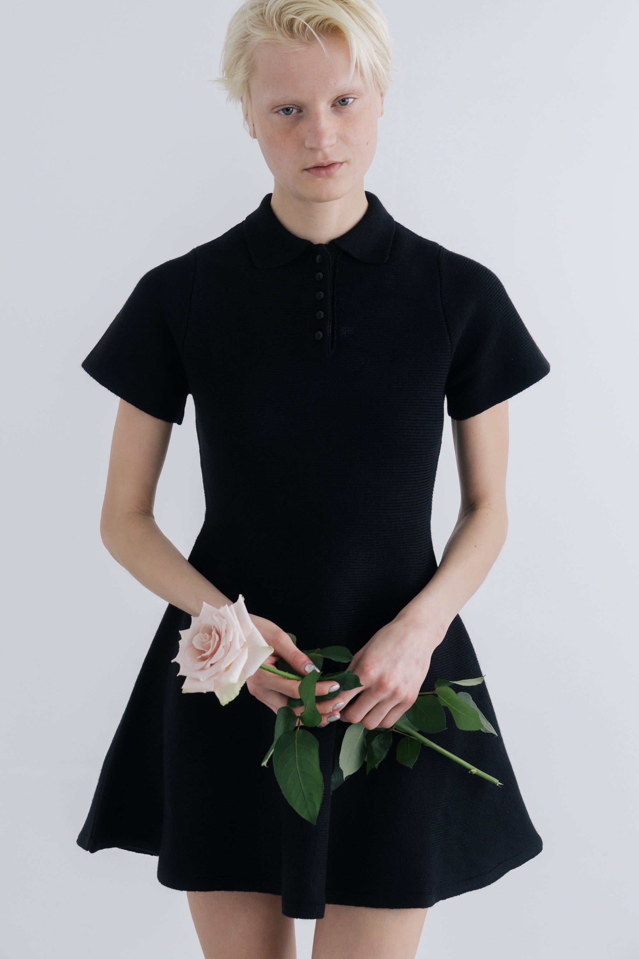 Reims Short Sleeve Flare Onepiece – THE TOÉ