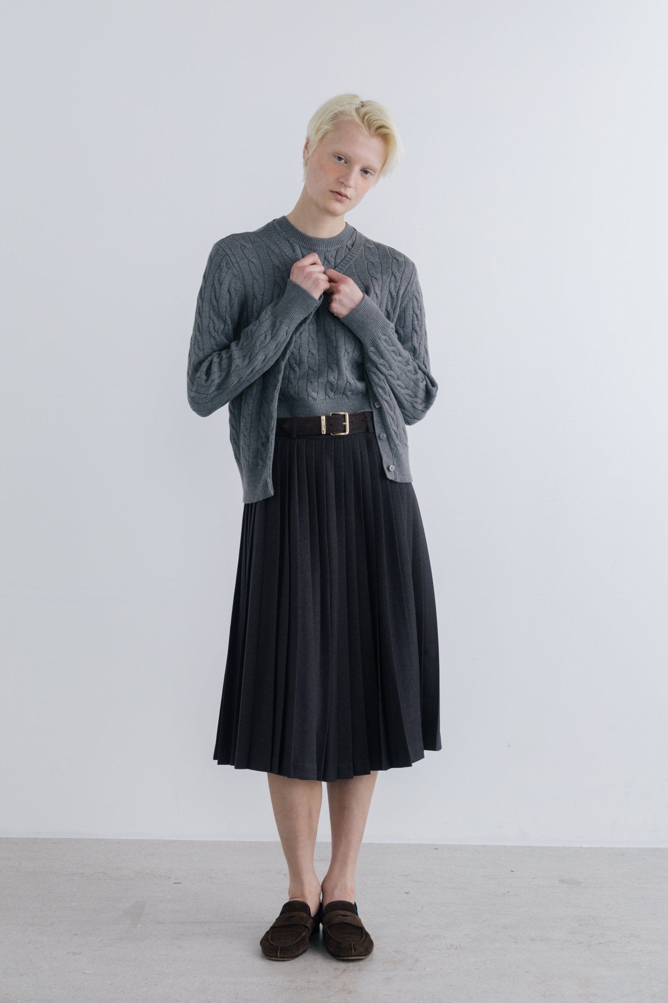 Lyucus Pleats Skirt-plain