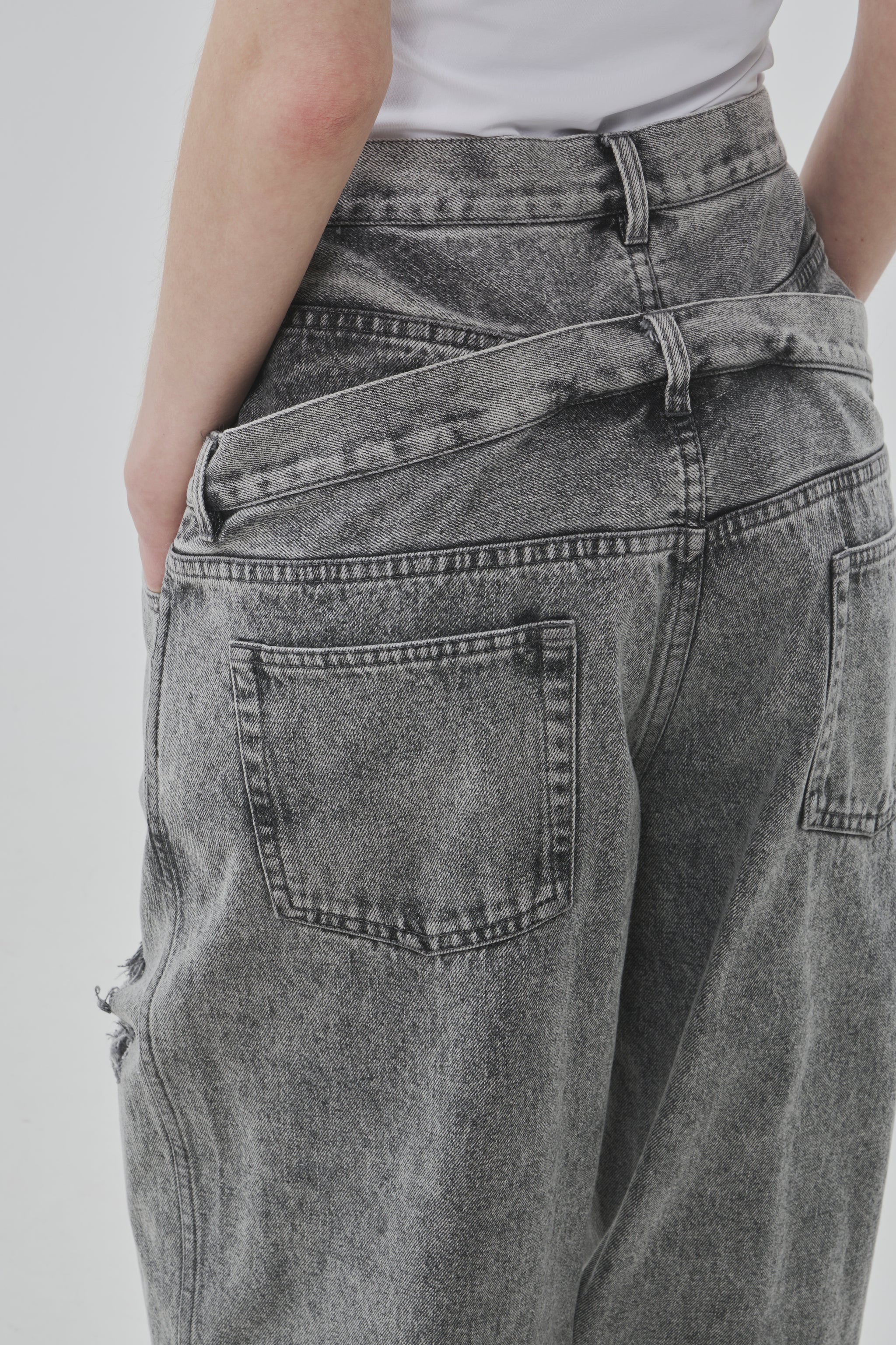 Lexington Double Belt Denim Pants
