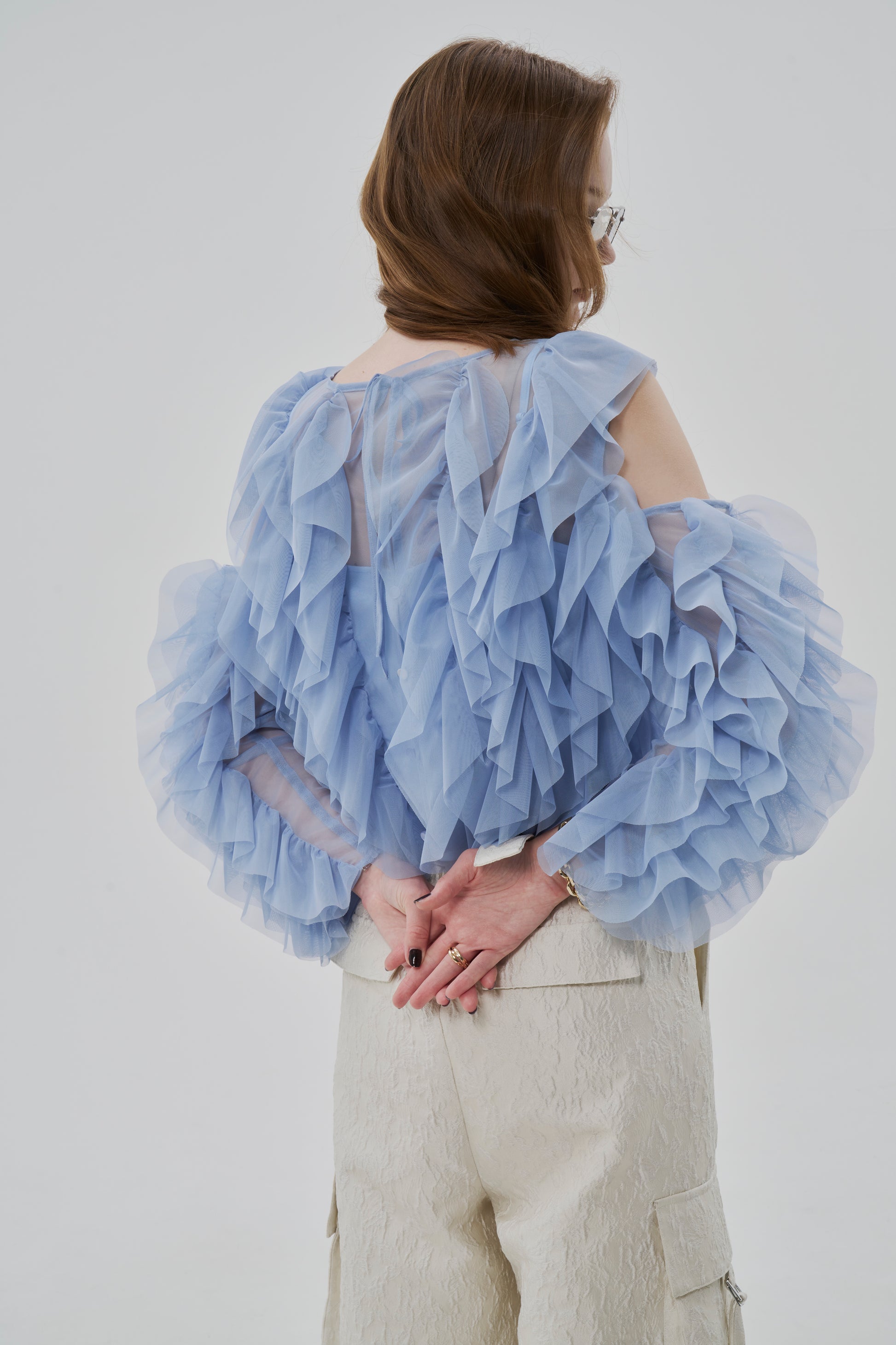 Gardenia tulle frill tops