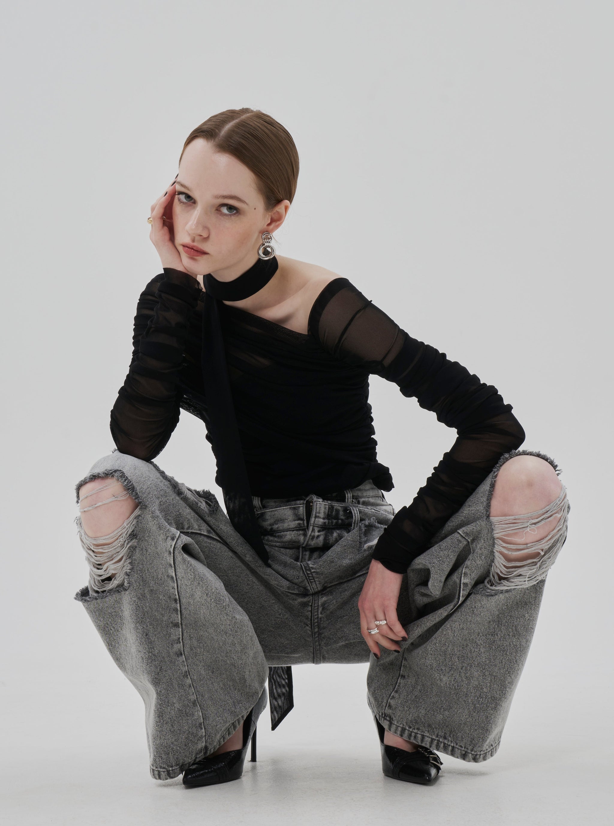 Lexington Double Belt Denim Pants