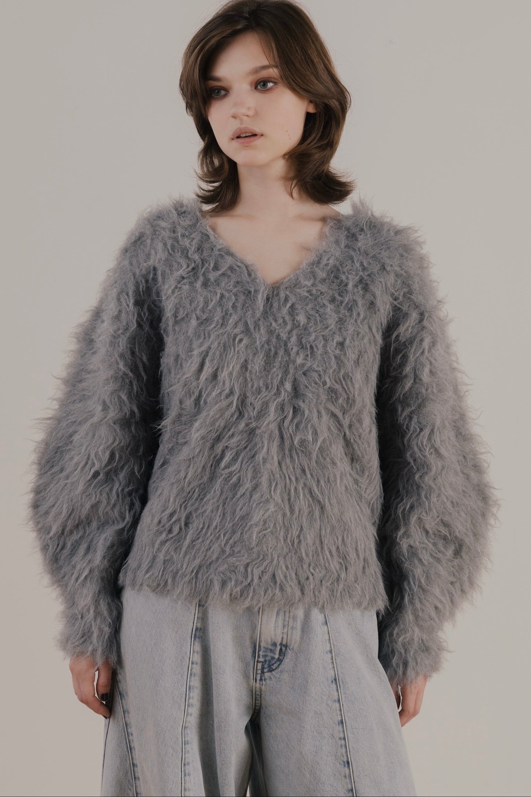 Eltz Shaggy Vneck Knit