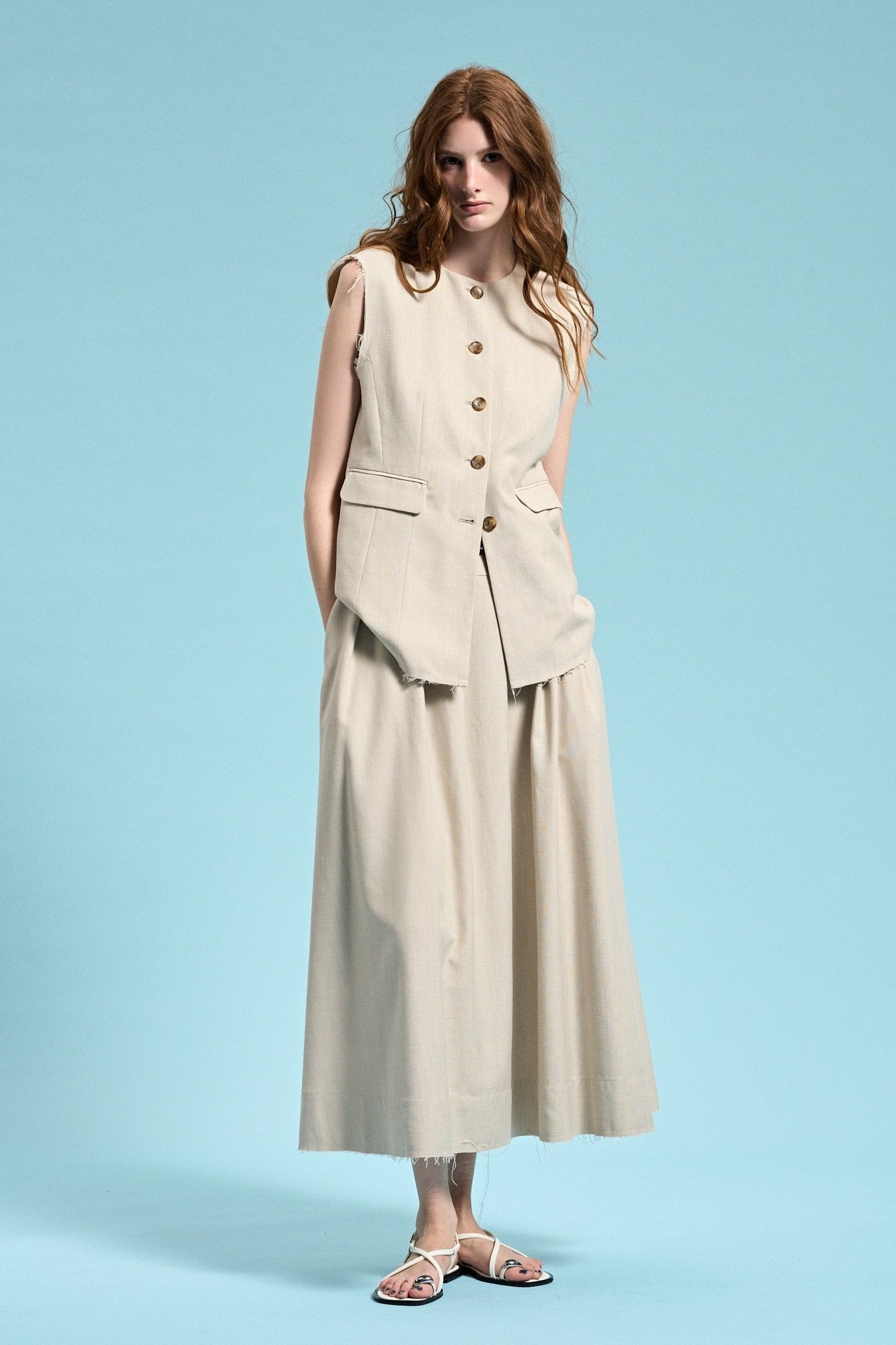 Patmos Linen Skirt