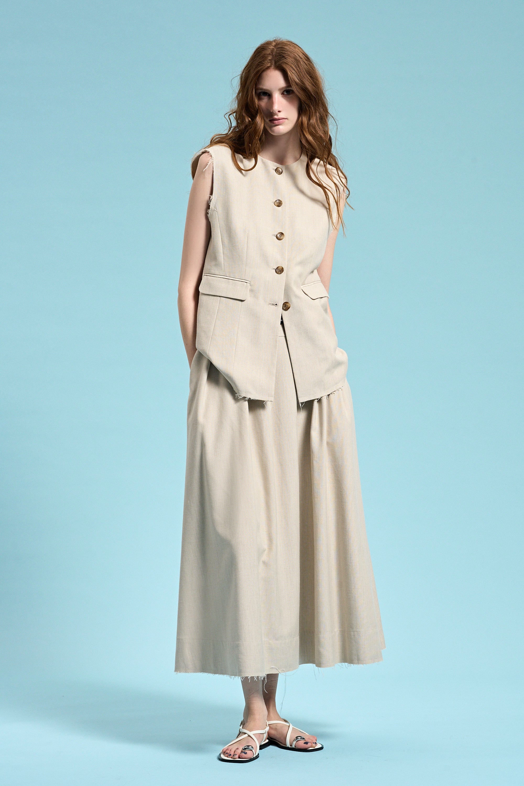 Patmos Linen Skirt